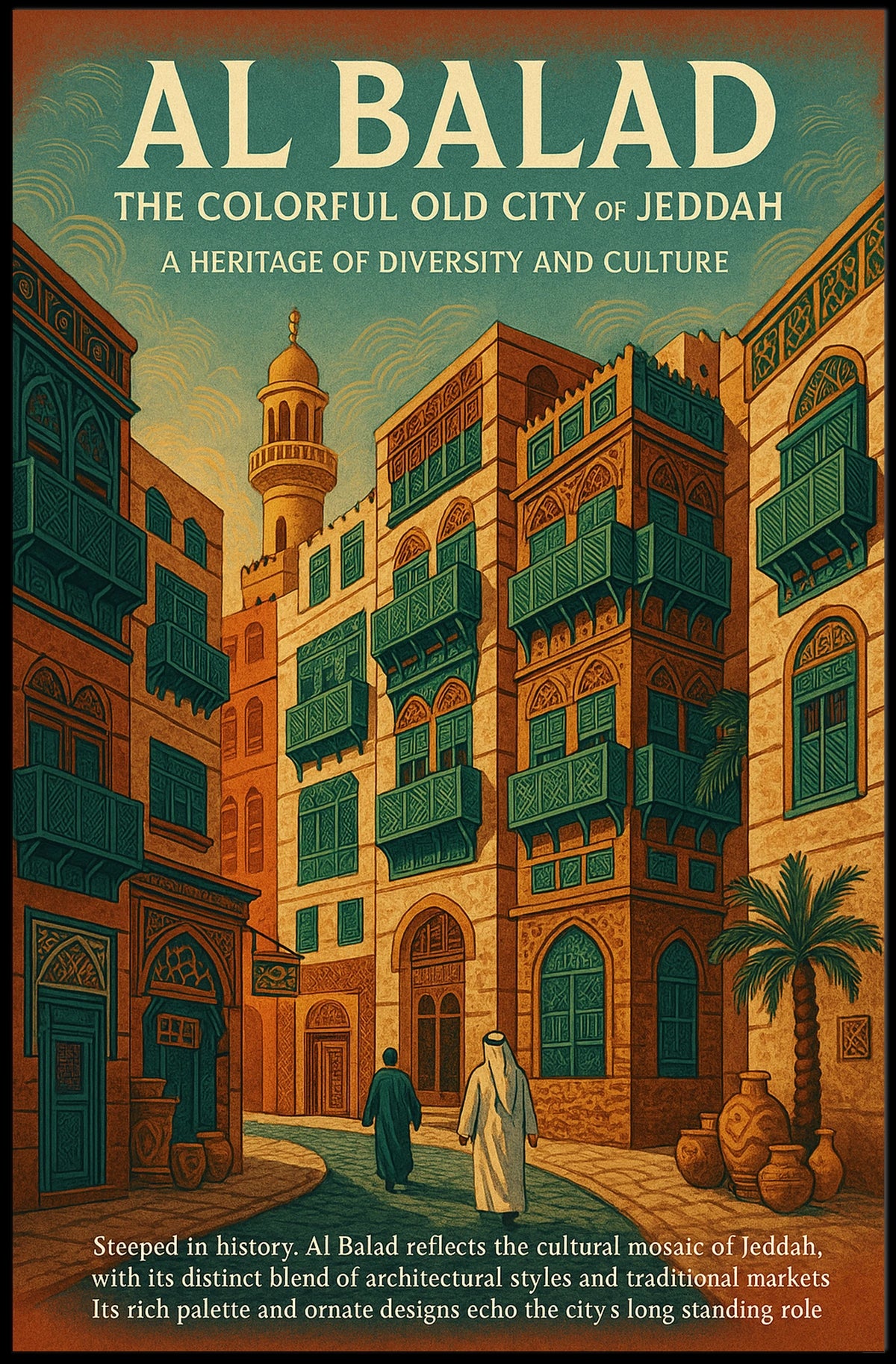 Al Balad The Colorful Old City Of Poster