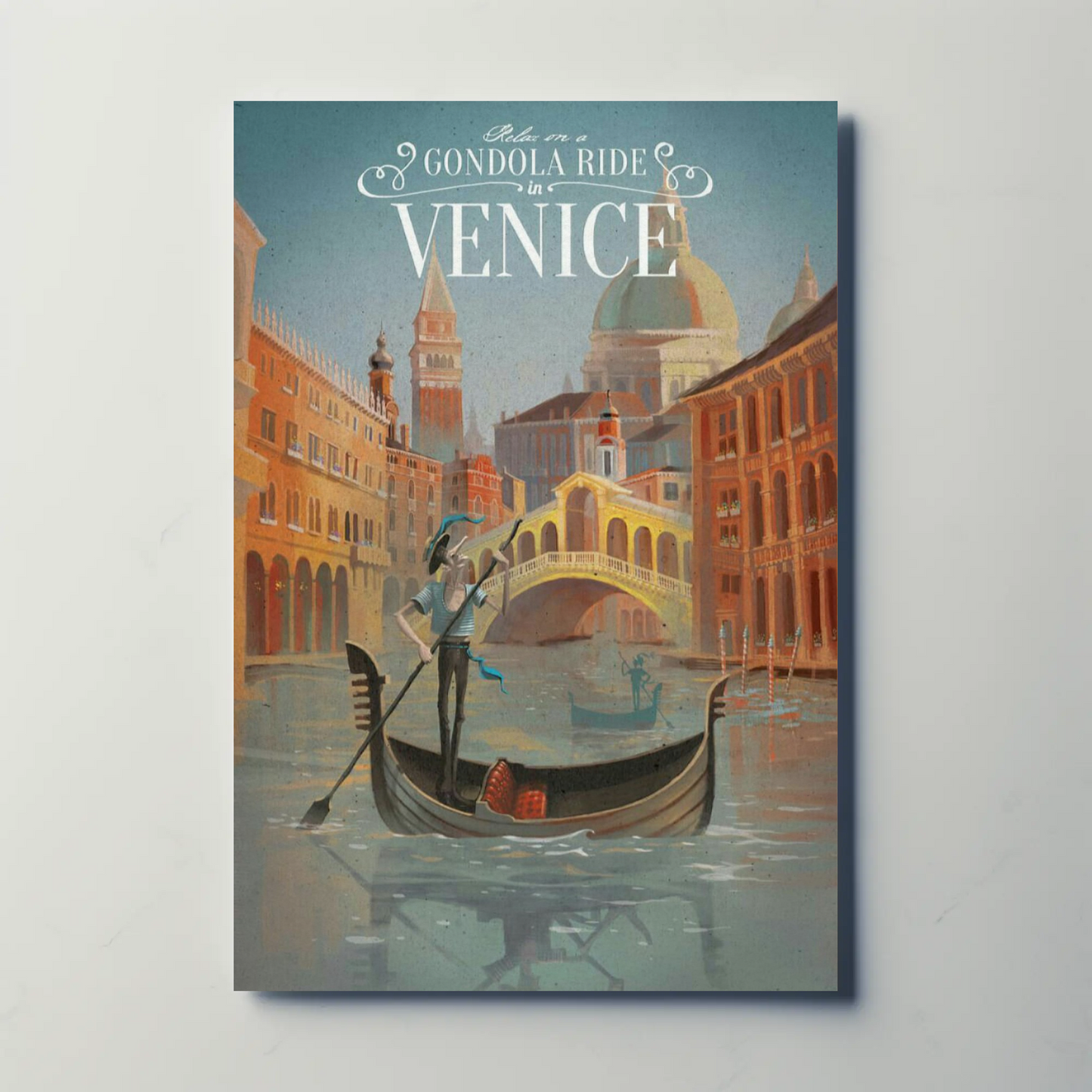 Venice - Gondola Ride Vintage Travel Poster