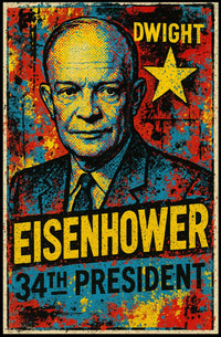 Dwight D. Eisenhower 34th President of the United States Graffiti Pop Art Poster