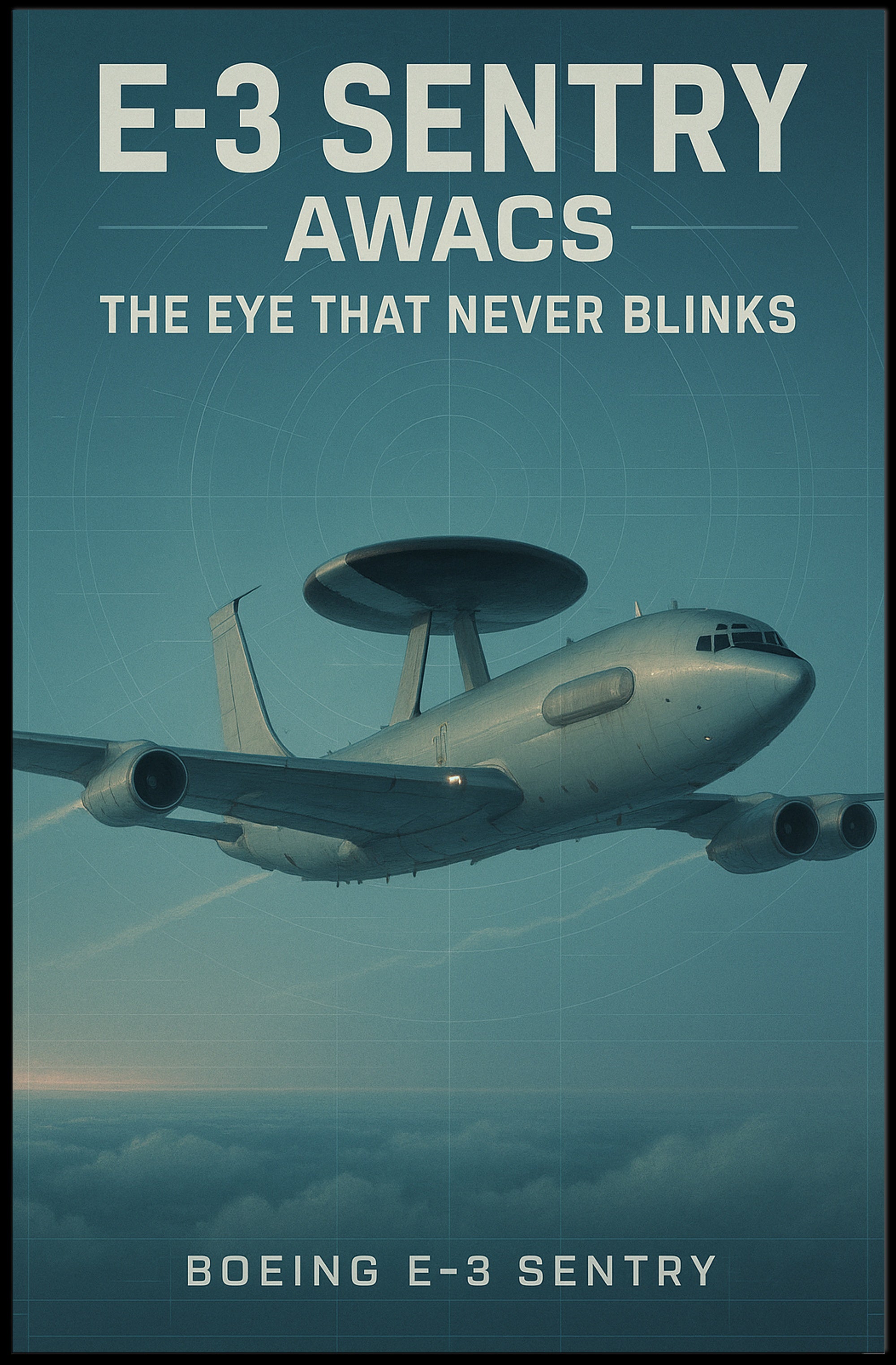 Boeing E-3 Sentry AWACS Military Recruitment Poster