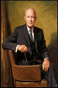 Oil Painting Portrait – Dwight D. Eisenhower Poster