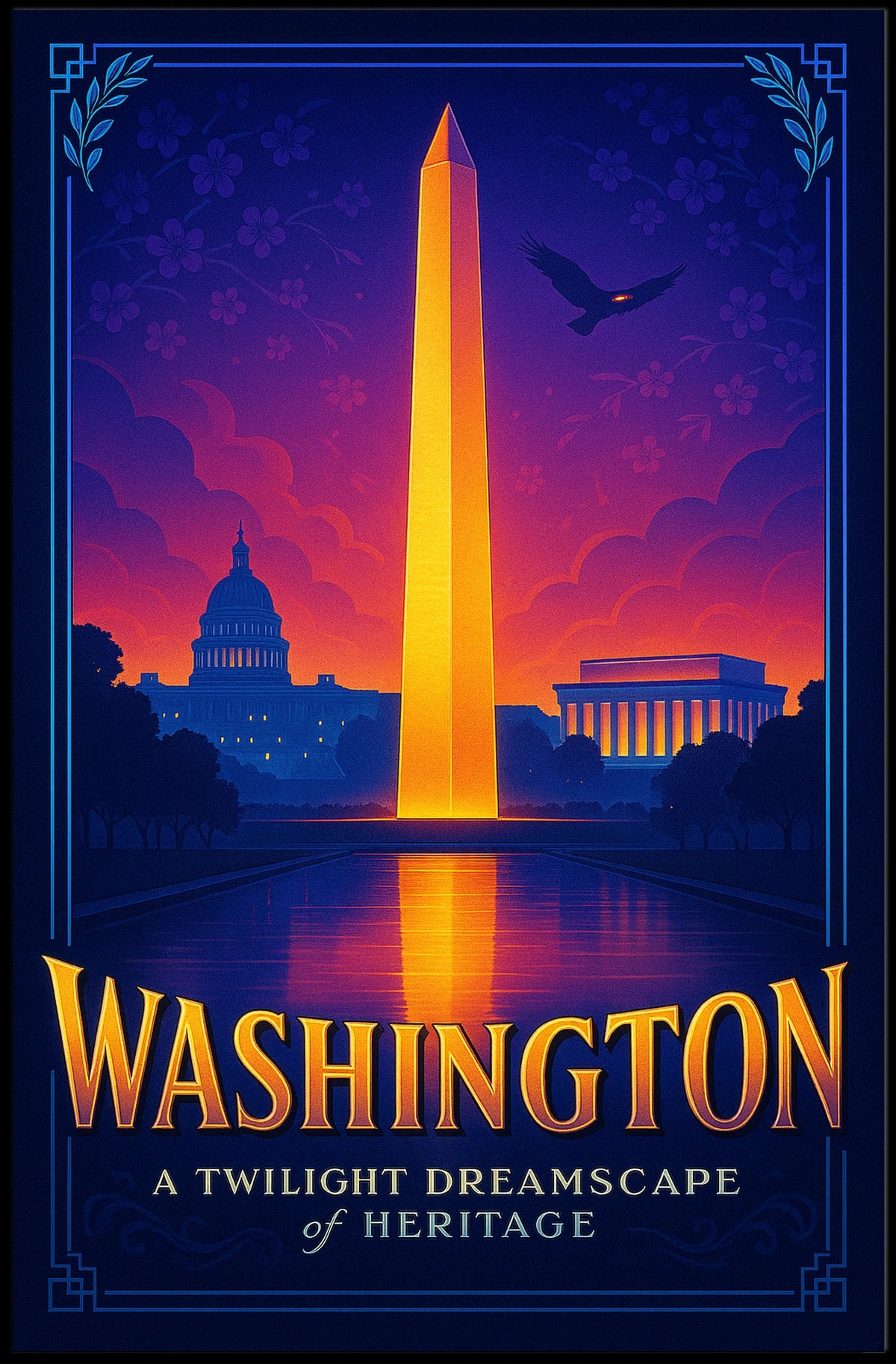 Washington A Twilight Dreamscape Poster