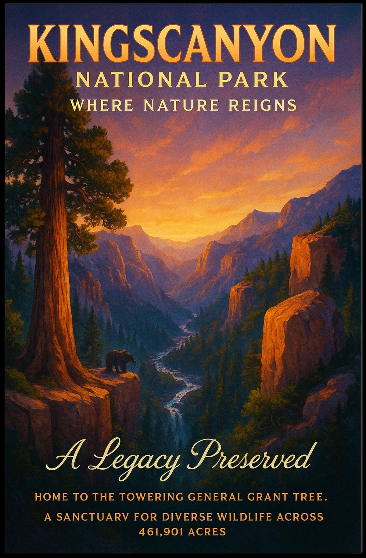 Kings Canyon National Park A Legacy Preserved Poster