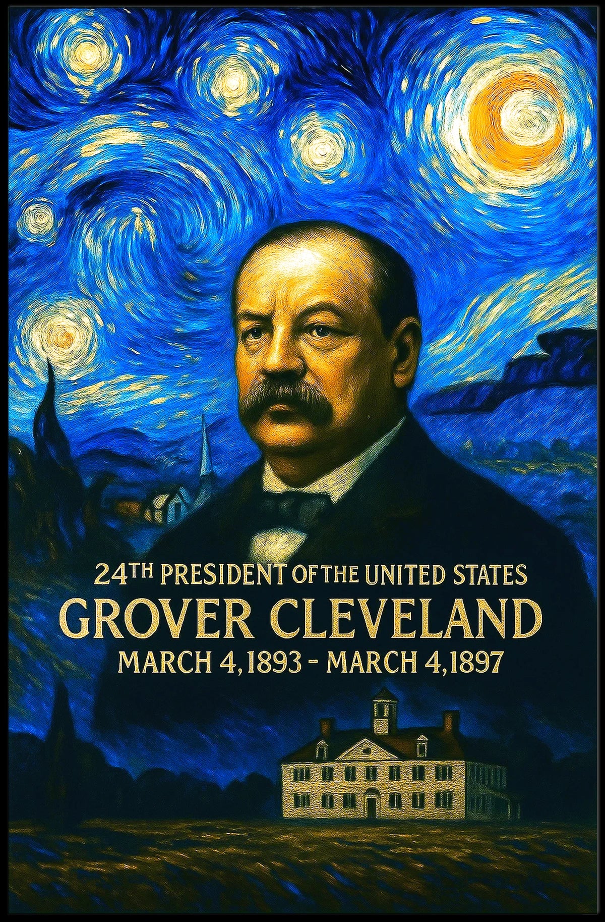 Grover Cleveland 24th President of the United States Presidential Masterpiece Series Poster