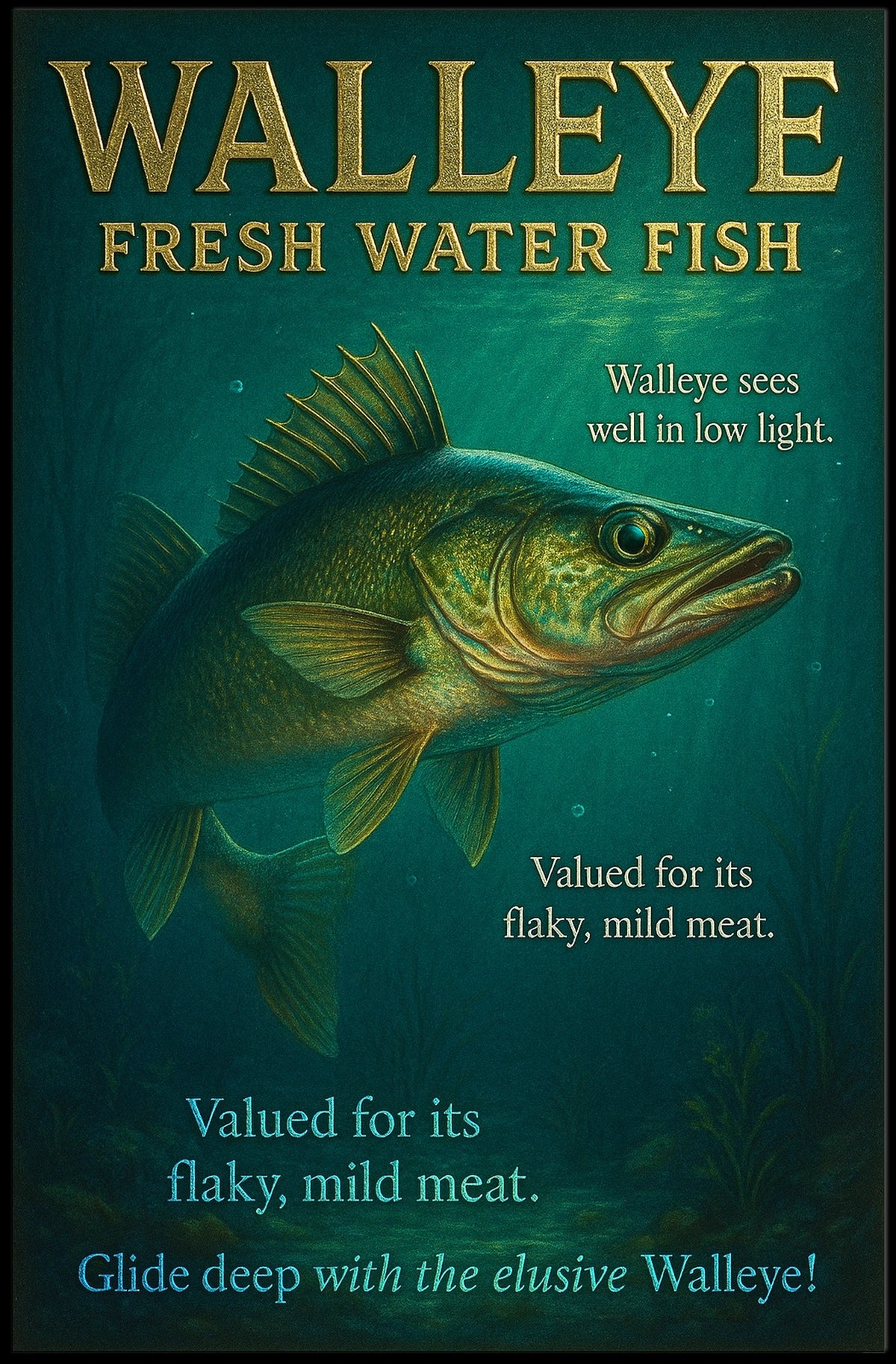 The Elusive Walleye Poster
