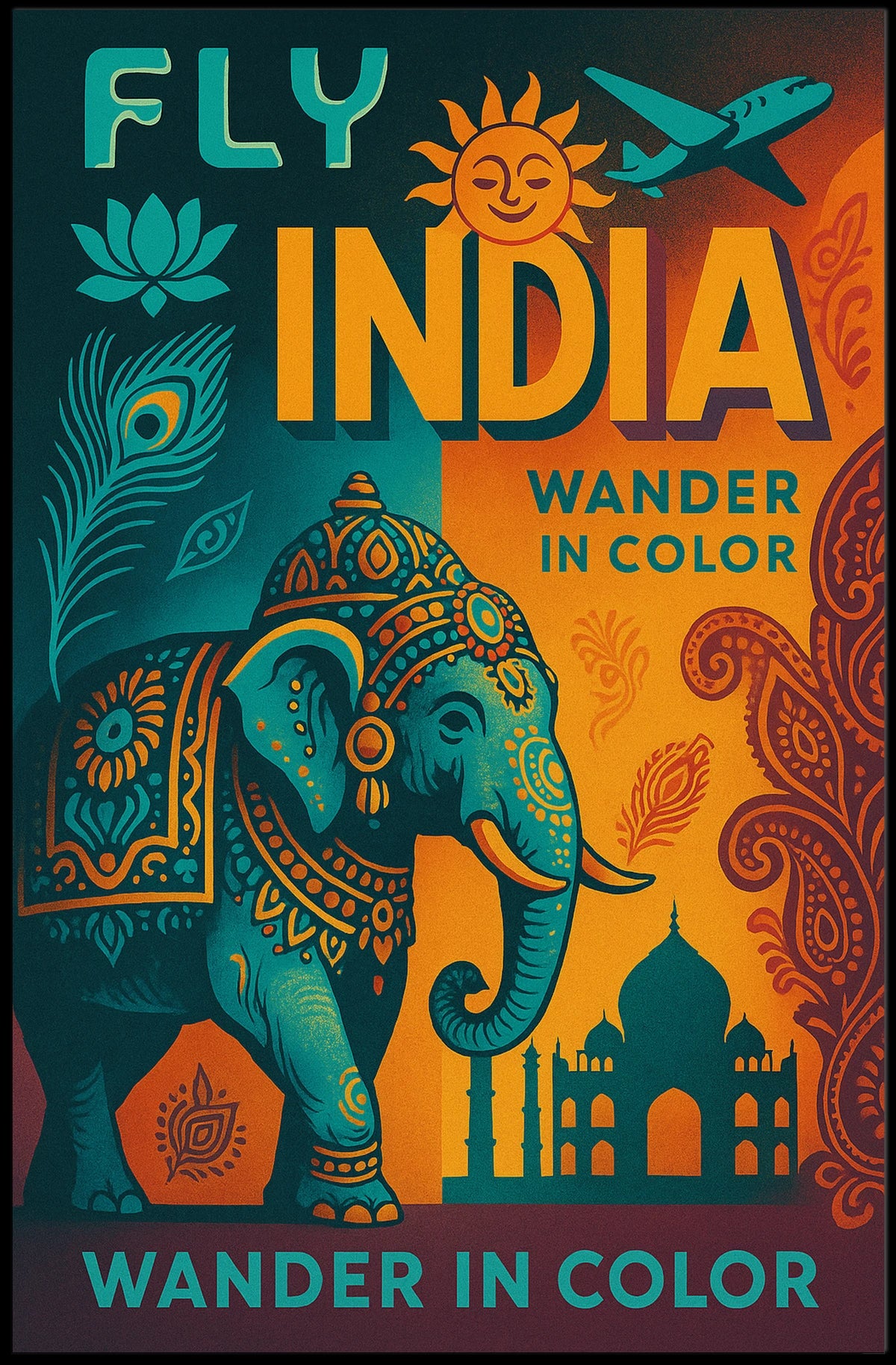 Wander In Color Fly India Poster