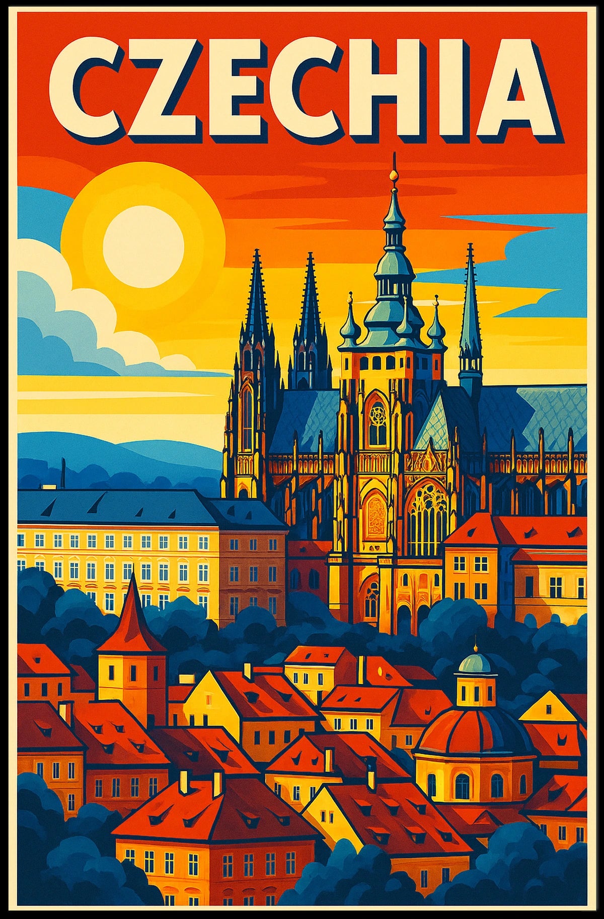 Czechia Travel Poster