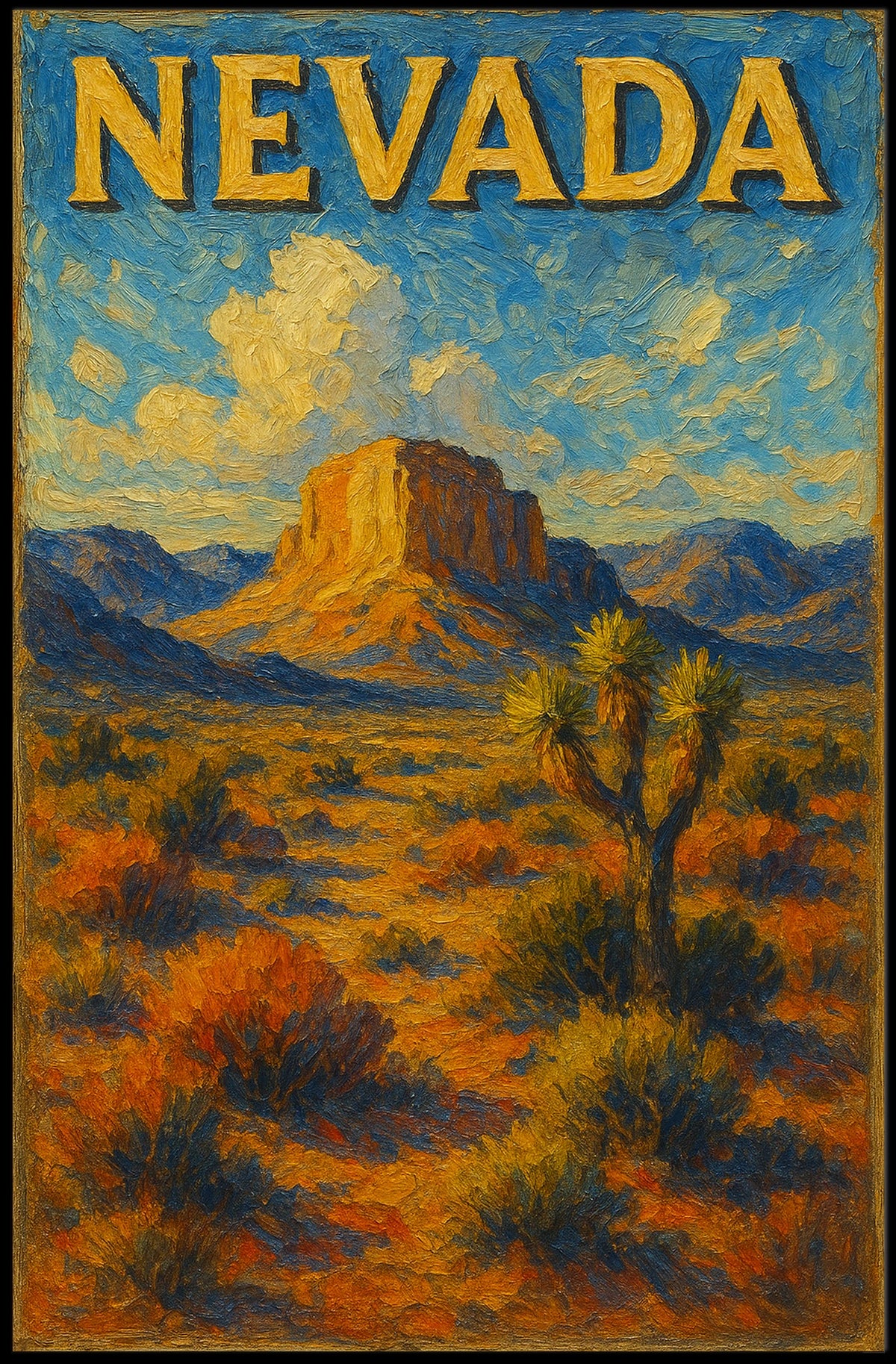 Nevada Desert Landscape Poster