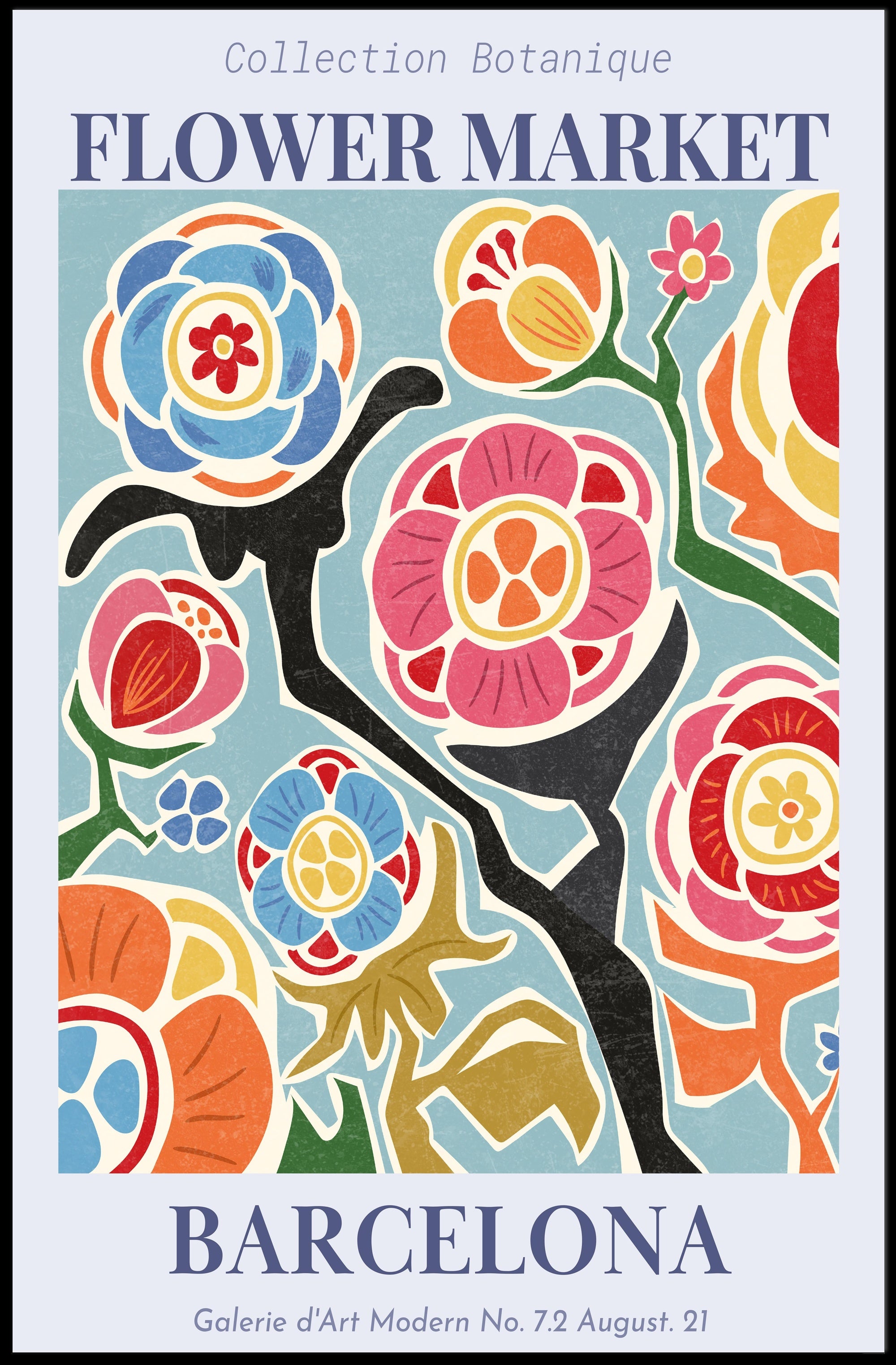 Flower Market in Barcelona Poster