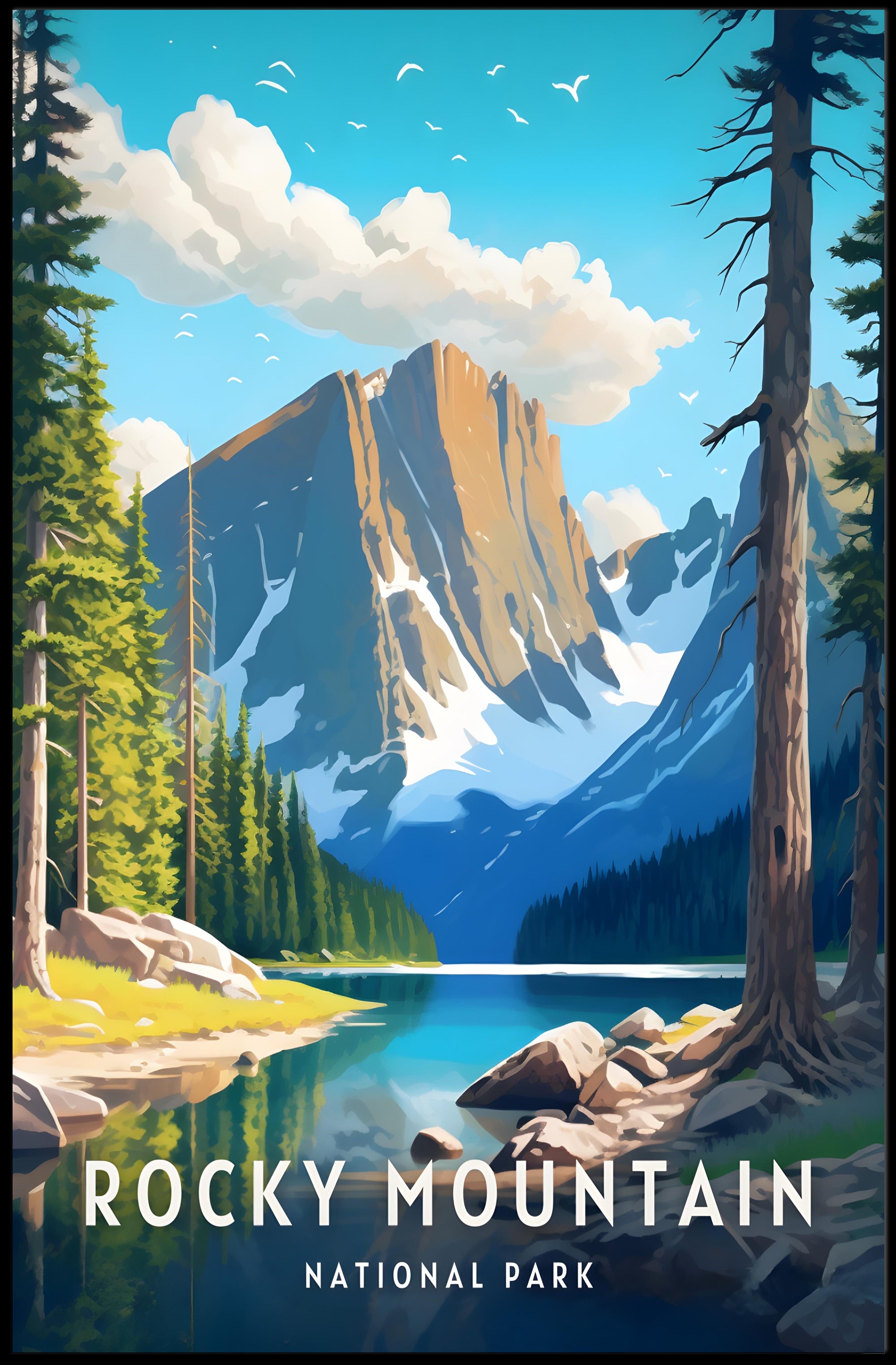 Rocky Mountain National Park Scenic Poster Print