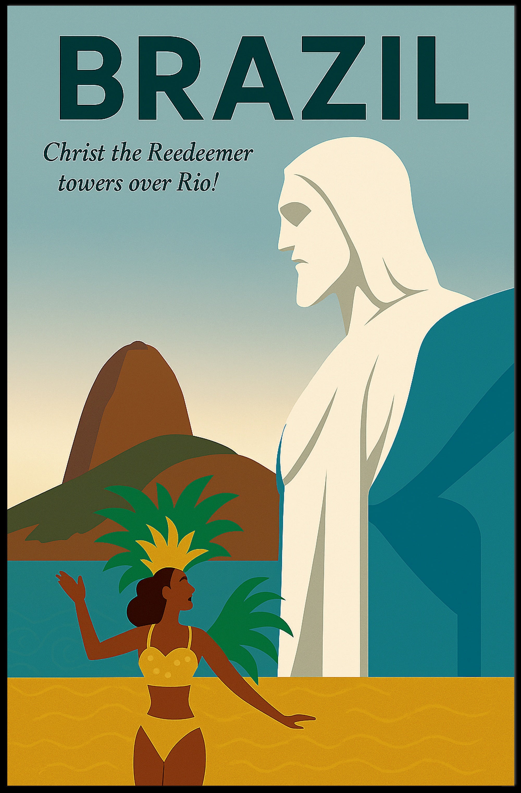 Christ the Redeemer Over Rio Poster PosterGoat