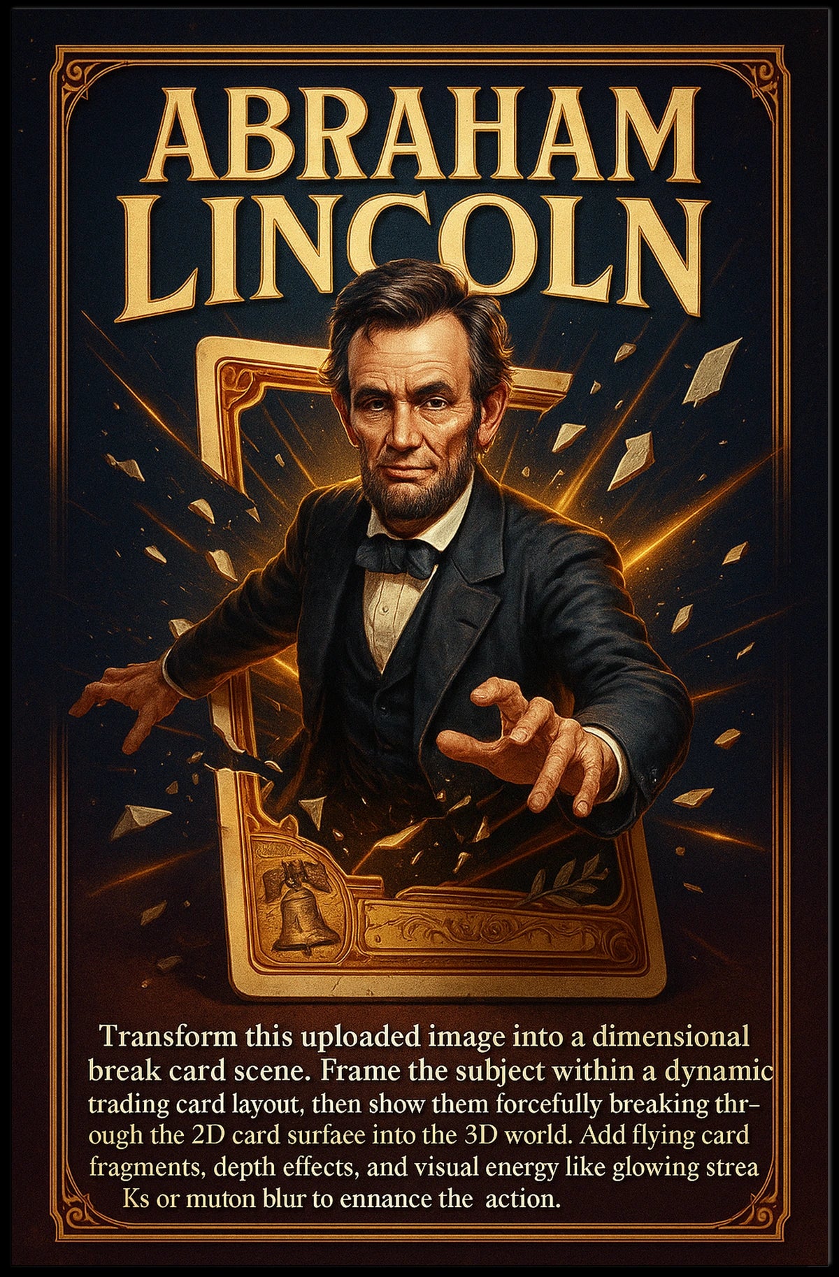 Abraham Lincoln Dimensional Breakthrough Poster