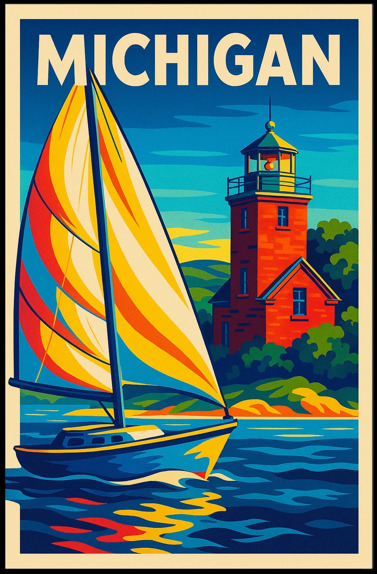 Michigan Coastal Adventure Poster
