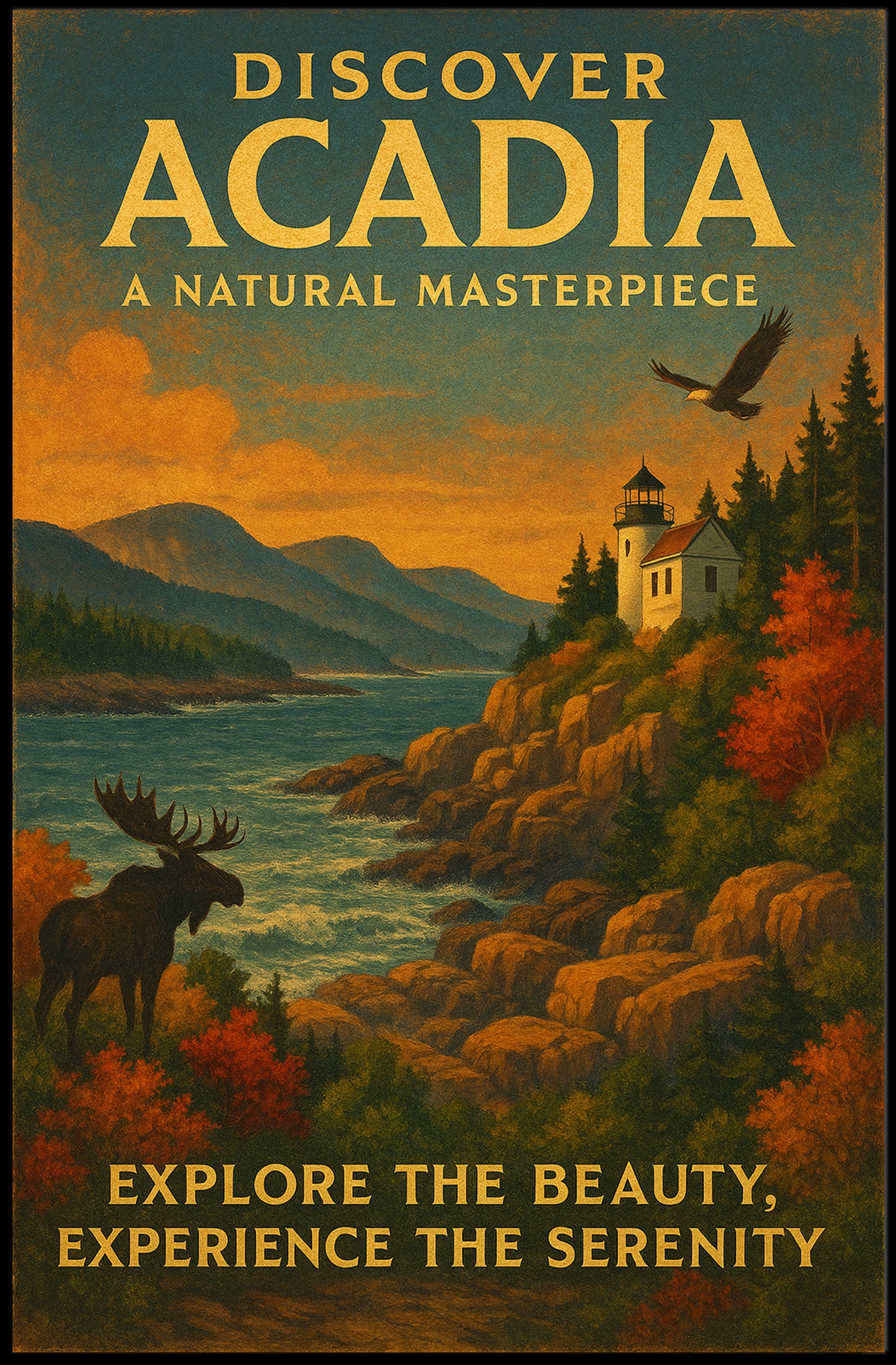 Discover Acadia Natural Masterpiece Poster PosterGoat