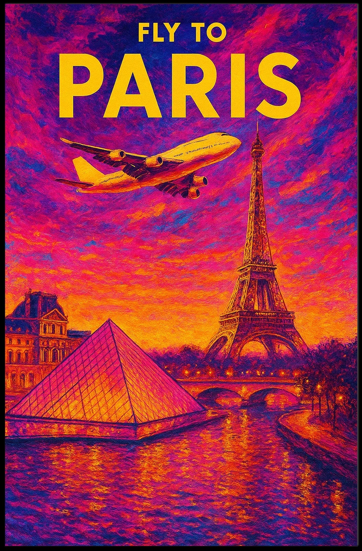 Fly to Paris Poster