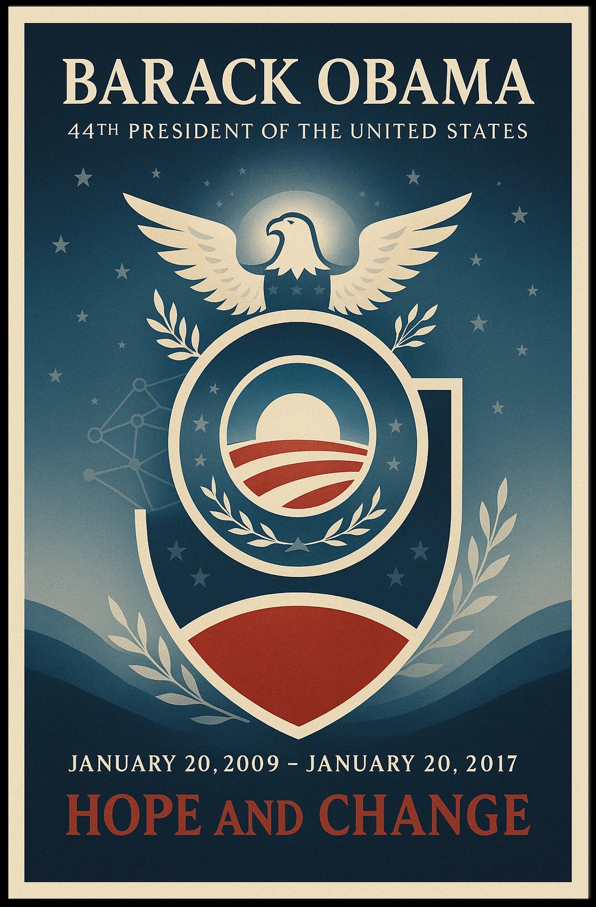 Barack Obama Hope-Inspired Art Print Historical or Presidential Poster