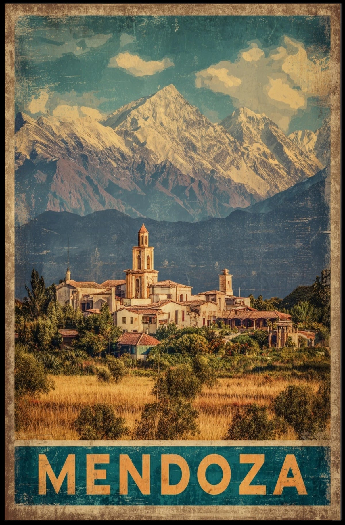 Mendoza Scenic Vintage Poster
