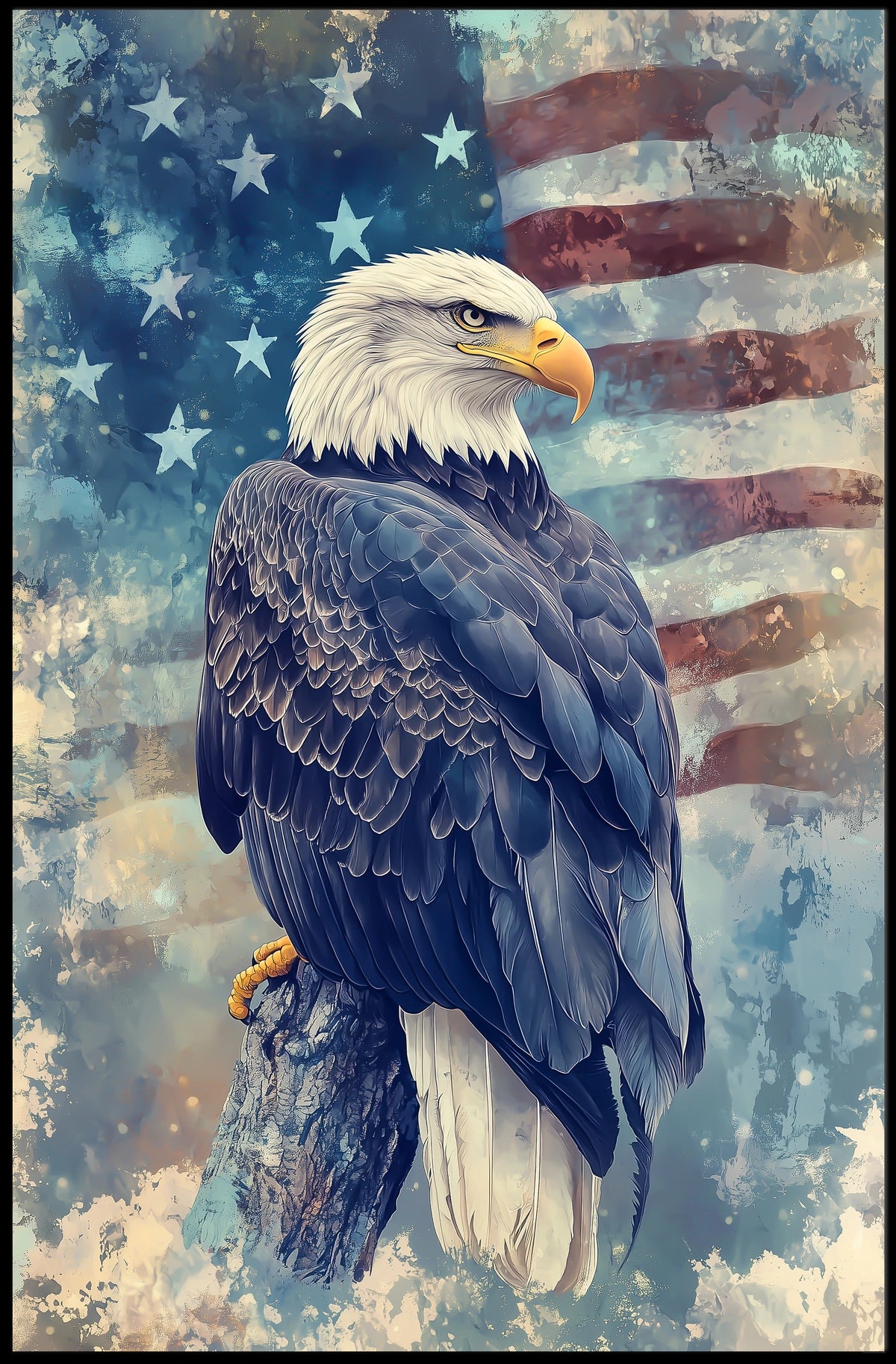 peaceful bald eagle Poster
