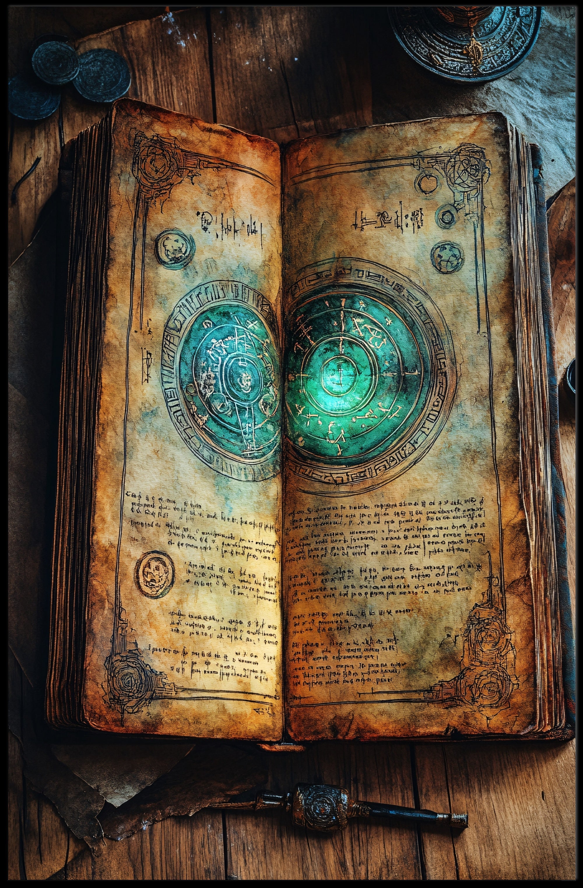Ancient Mystical Book Fantasy or Mythology Poster