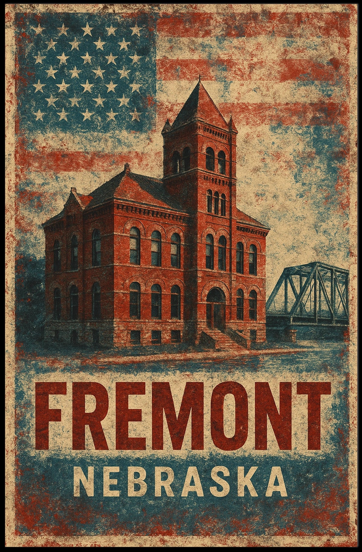 Fremont Heritage Vintage Patriotic Poster
