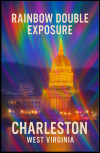 Rainbow Double Exposure Charleston Poster