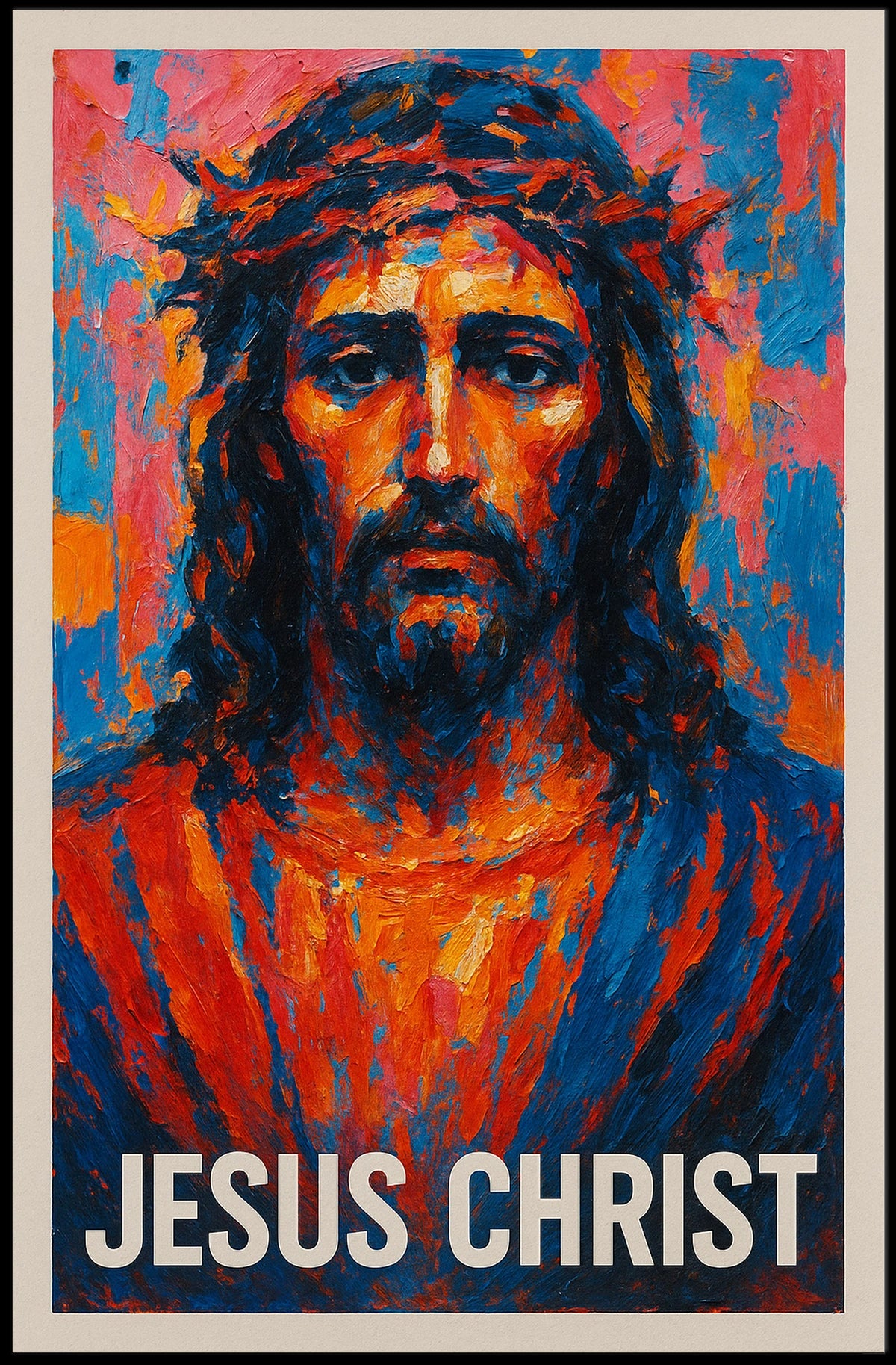 Jesus Christ Artistic Portrait Poster