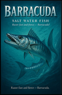 Barracuda Salt Water Fish Poster