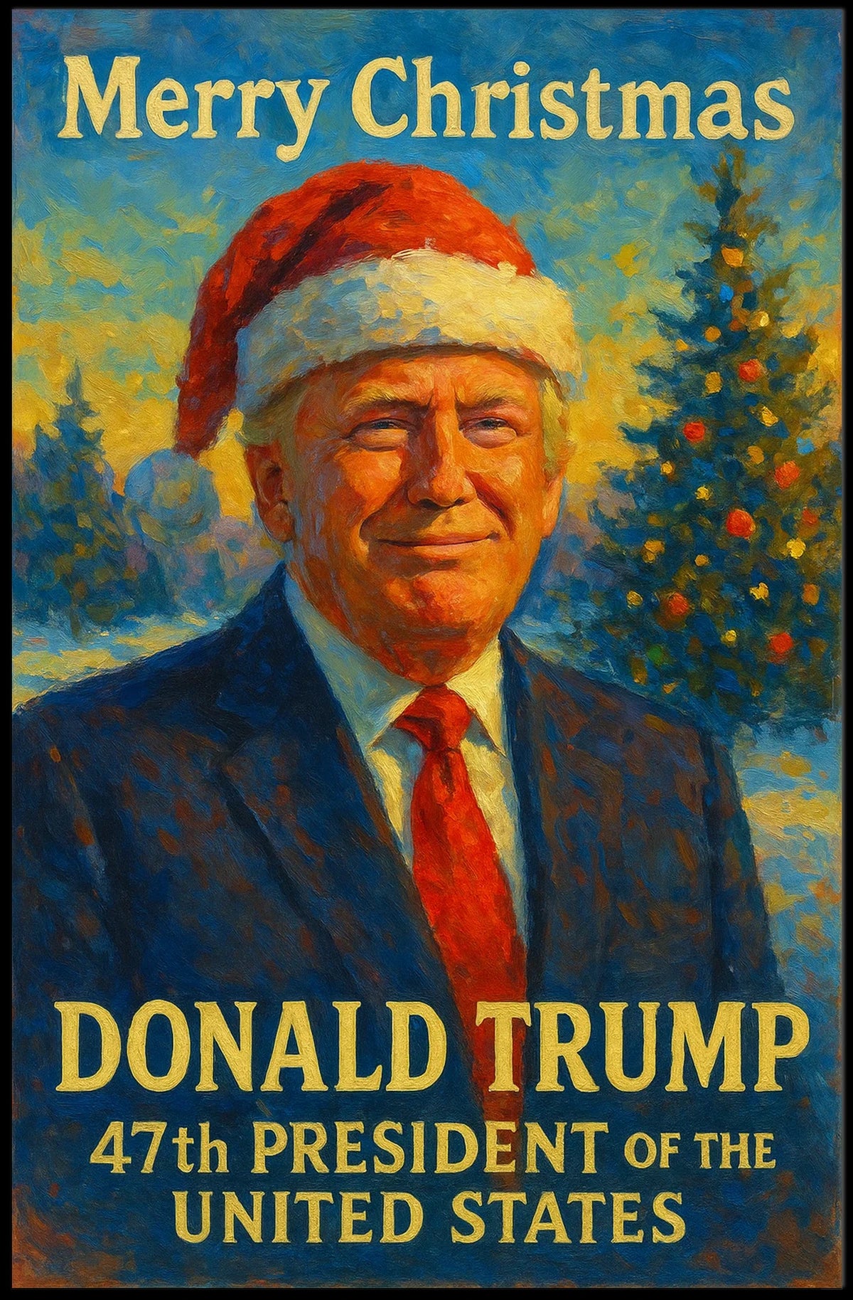 Christmas-Themed Presidential Holiday Poster