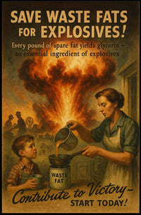 Save Waste Fats for Explosives Poster