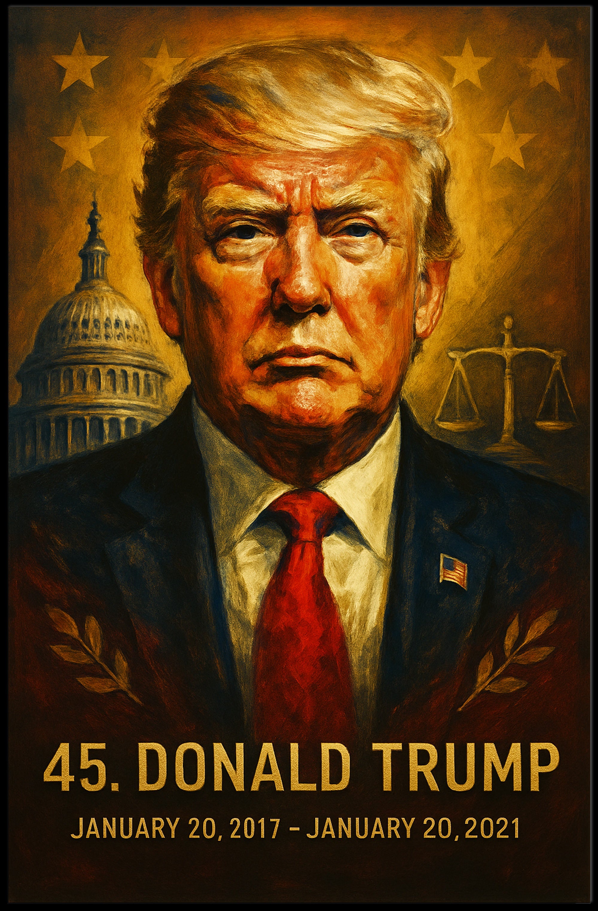 Donald Trump 45Th President Poster