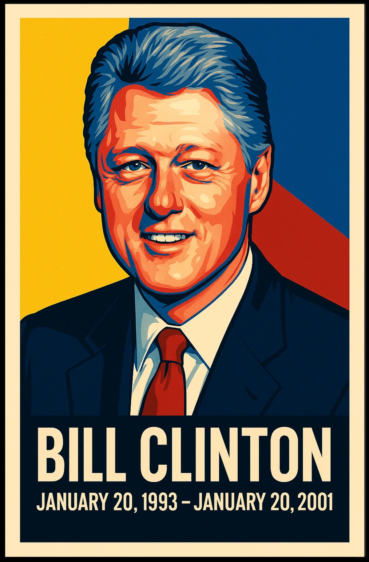 Bill Clinton Presidential Term Poster