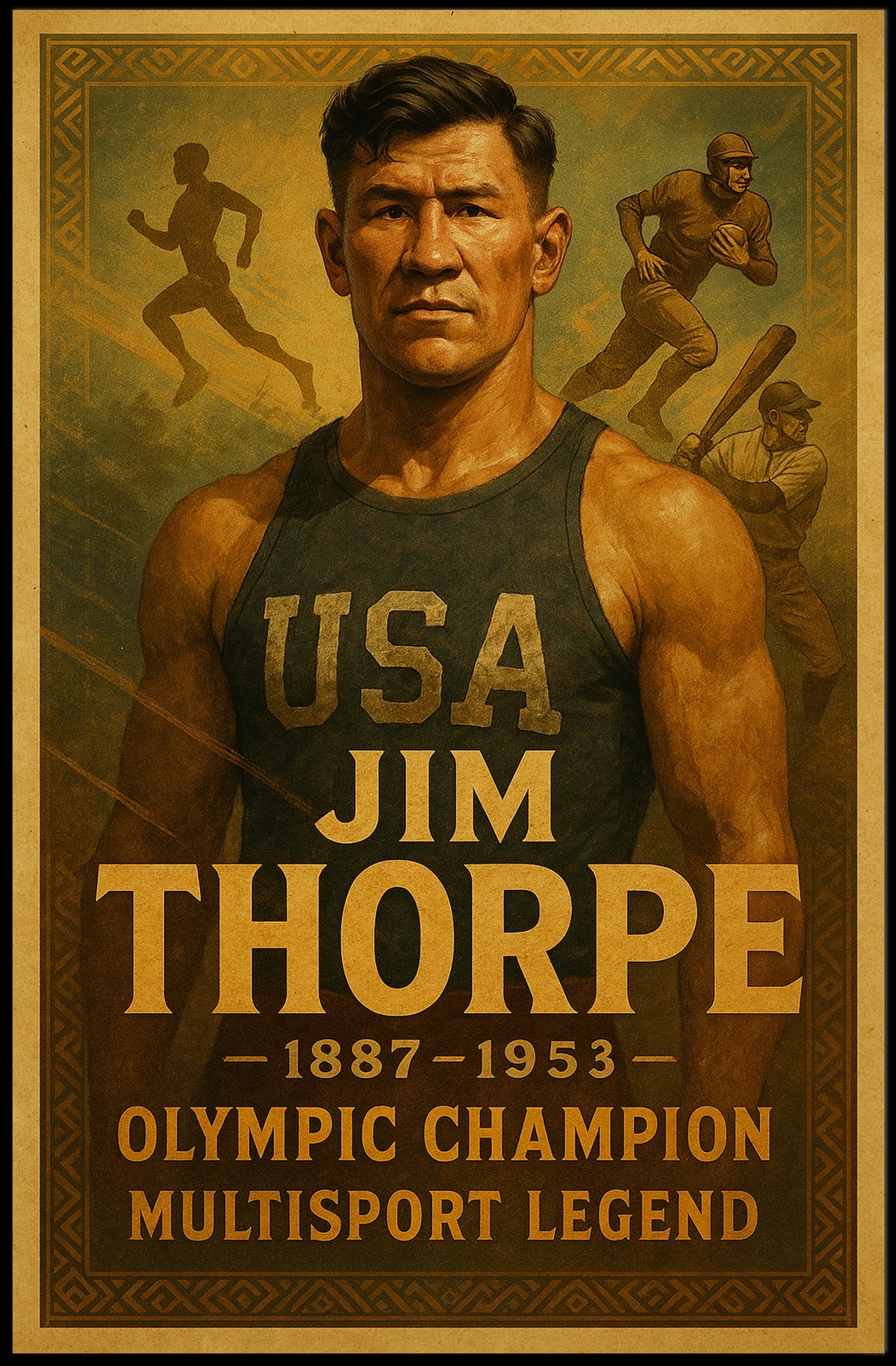 Jim Thorpe A Legacy of Athletic Excellence Poster