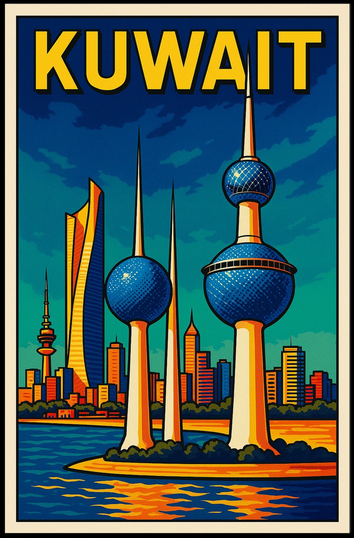 Kuwait Cityscape Poster