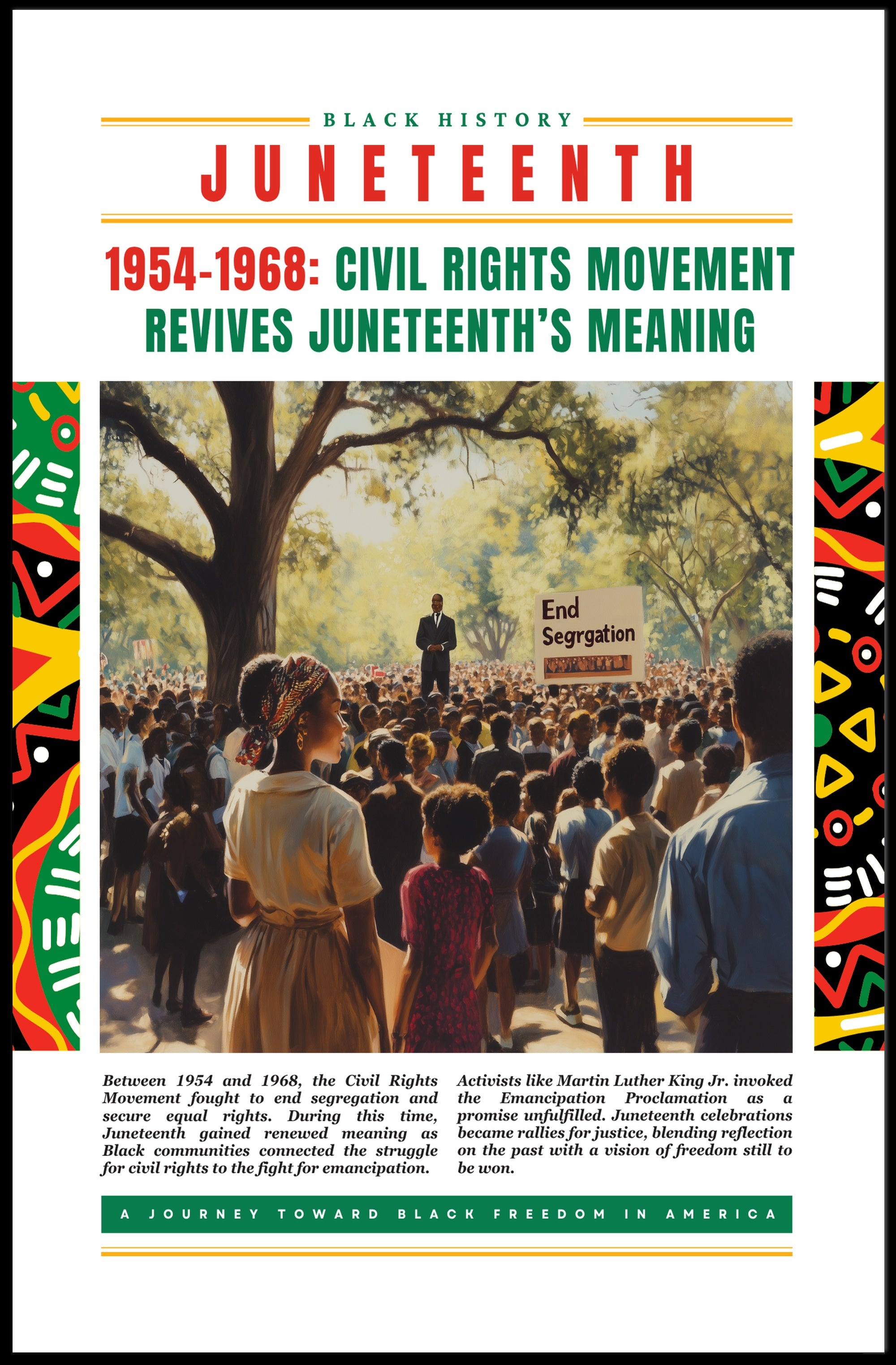 Juneteenth Civil Rights Movement Cultural or Heritage Poster