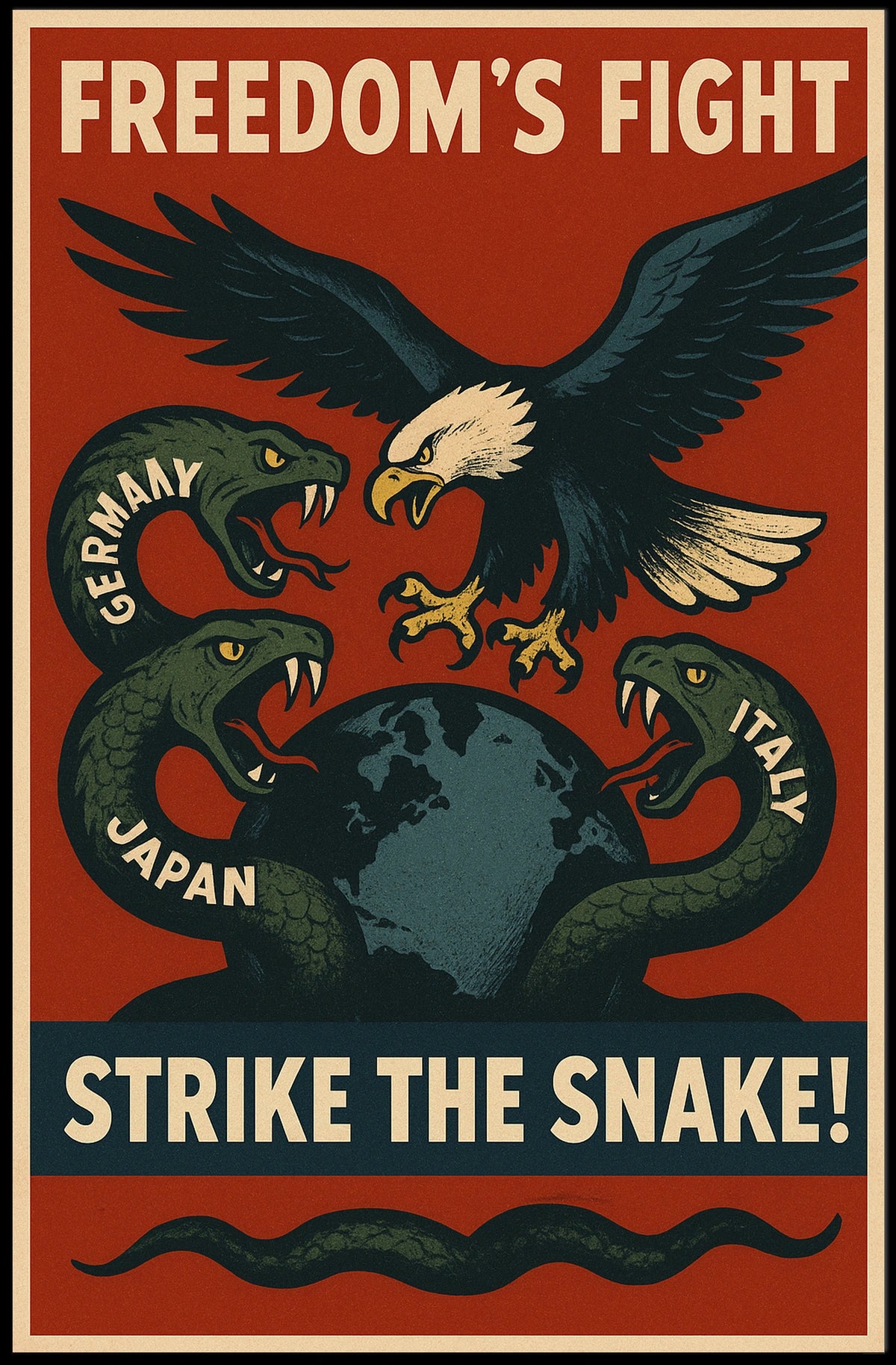 FreedomS Fight Strike The Snake Poster