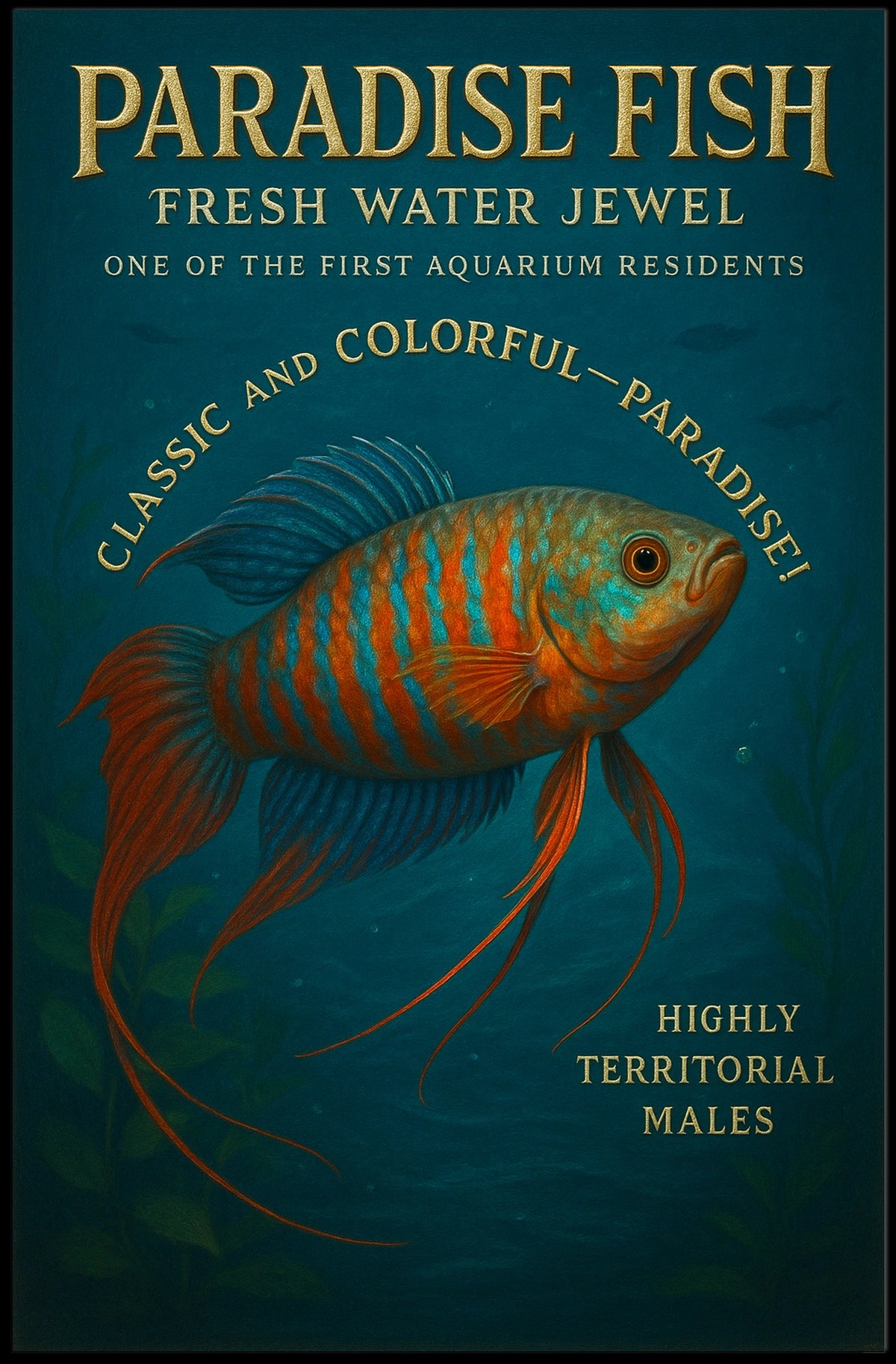 Paradise Fish Fresh Water Jewel Poster