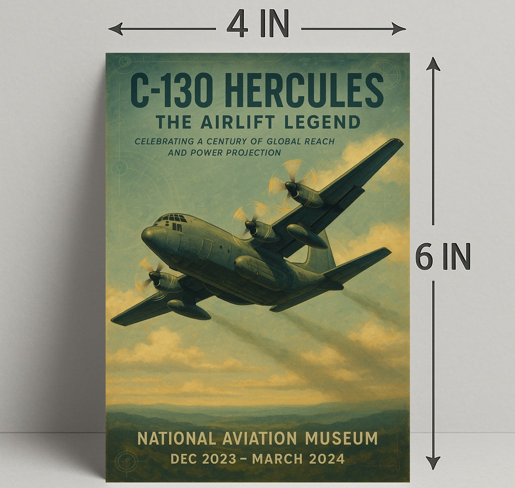 C-130 Hercules Airlift Legend Poster PosterGoat