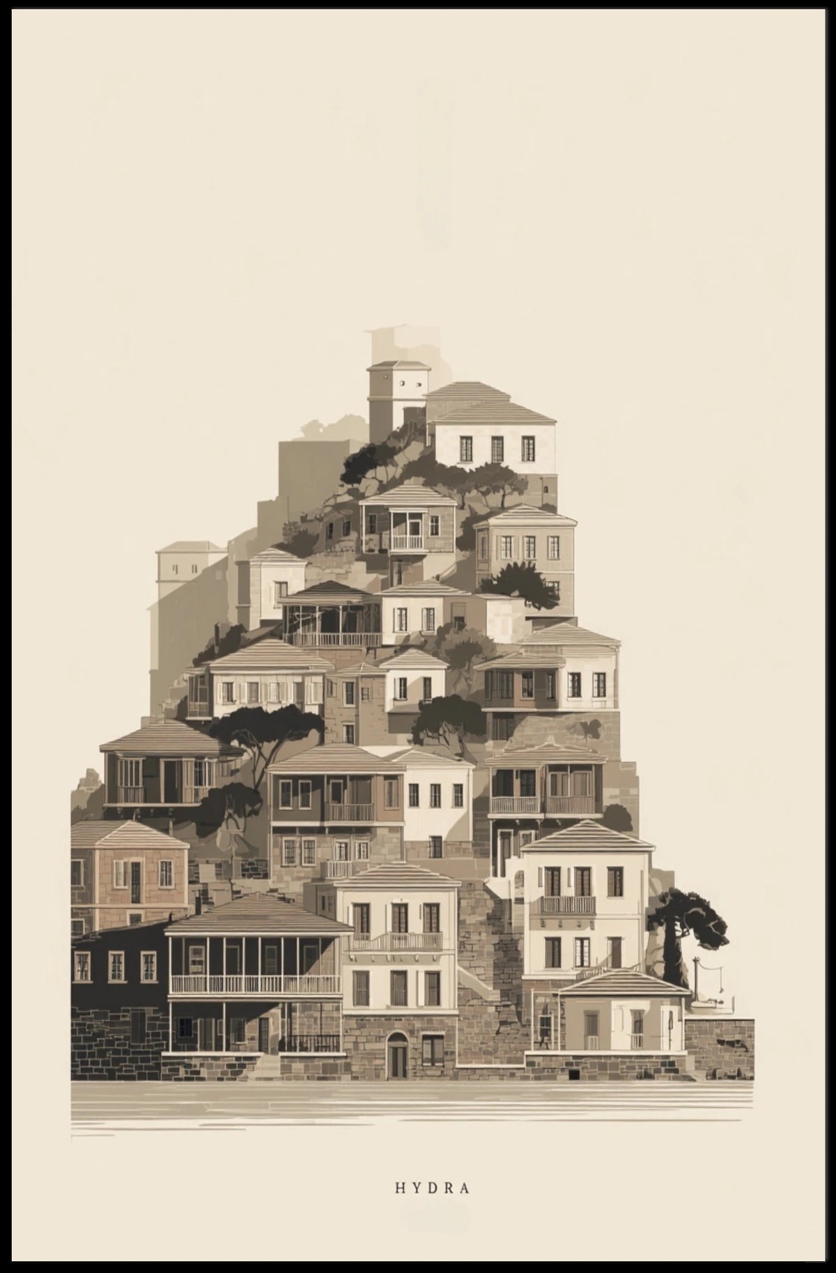 Hydra Architectural Serenity Poster