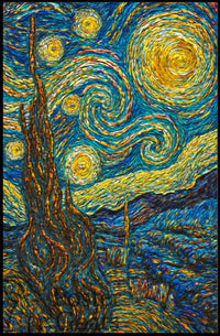Starry Night Inspired Artistic Poster