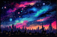 Cosmic Cityscape Poster
