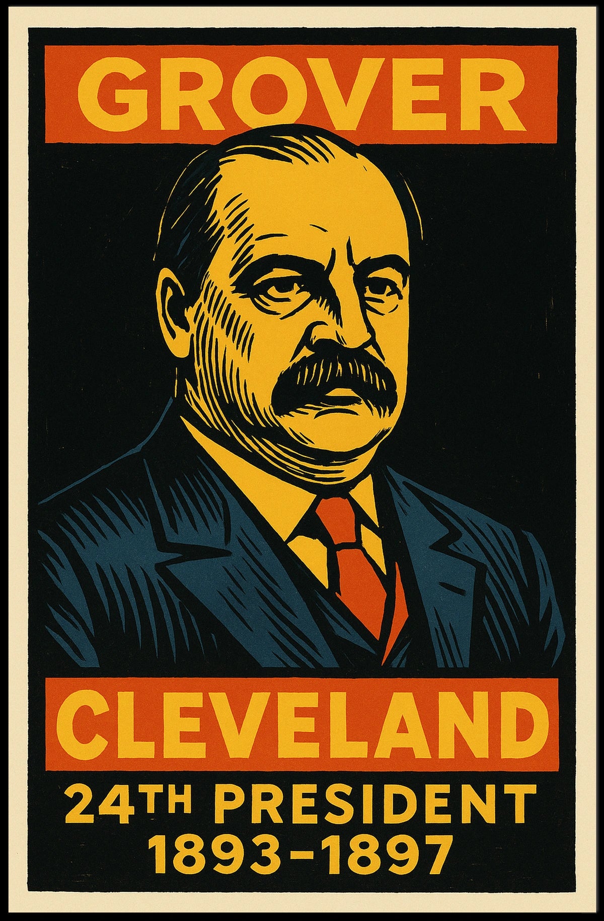 Grover Cleveland 24th President Poster