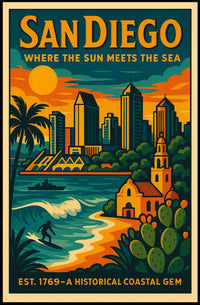 San Diego A Historical Coastal Gem Poster