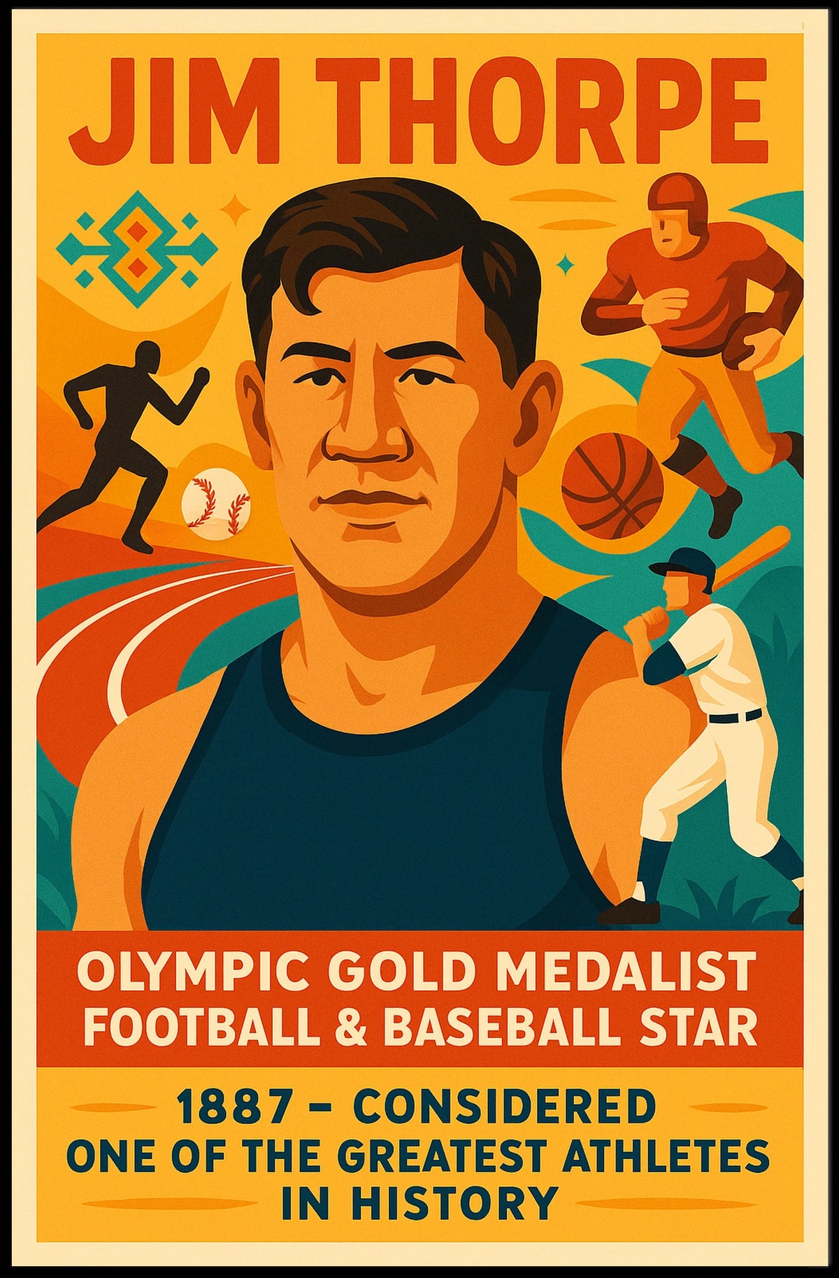 Celebrating a Legendary Athlete Poster