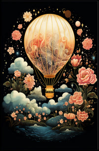 Dreamscape Voyage Surrealism Whimsical Adventure Poster