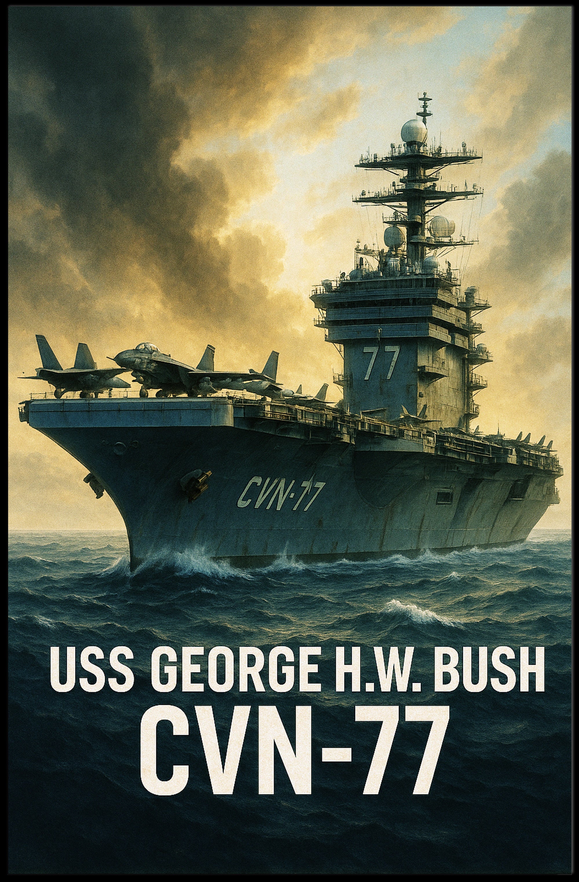 USS George H.W. Bush CVN-77 Poster PosterGoat