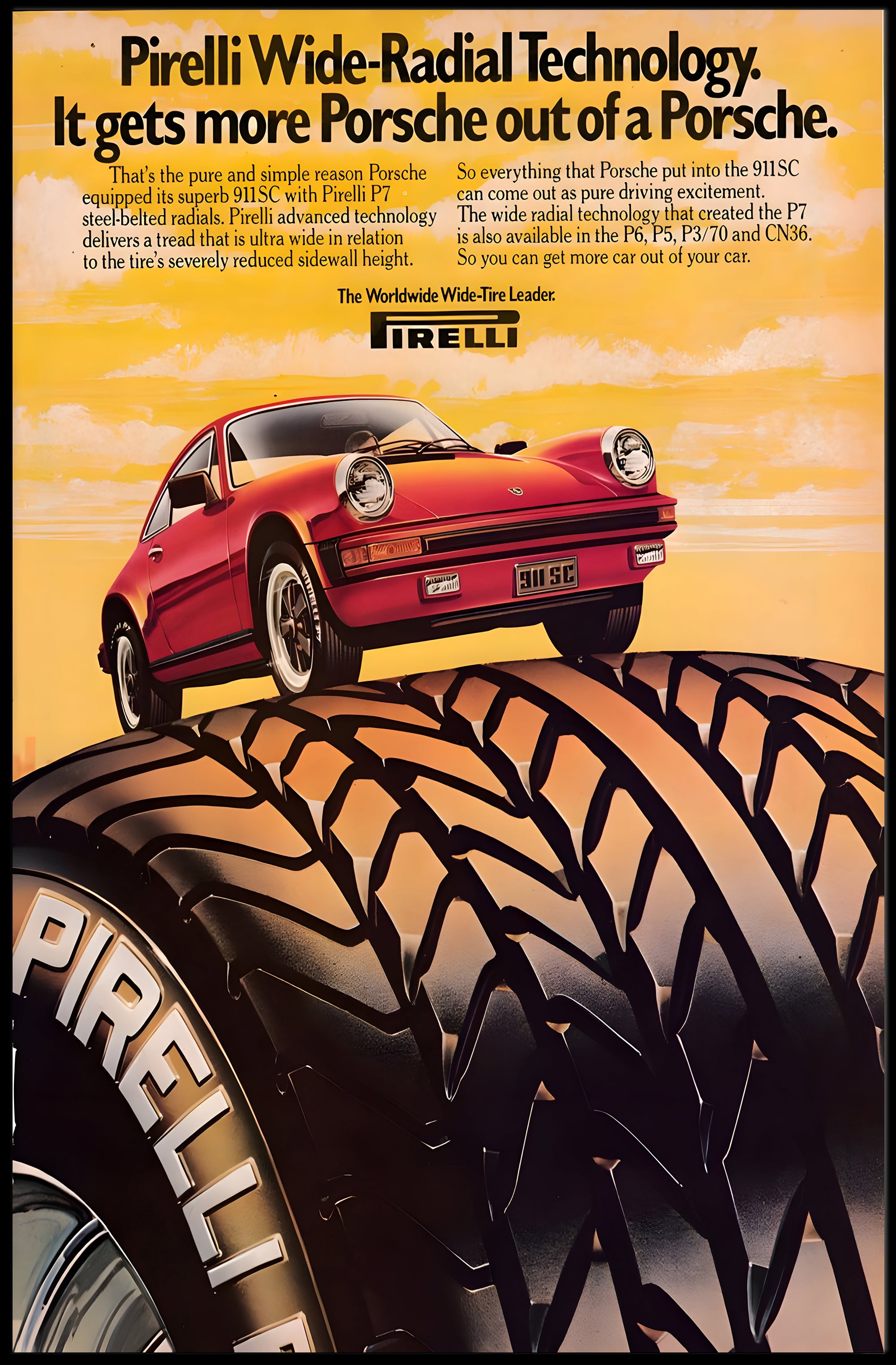 Pirelli Wide-Radial Technology Poster