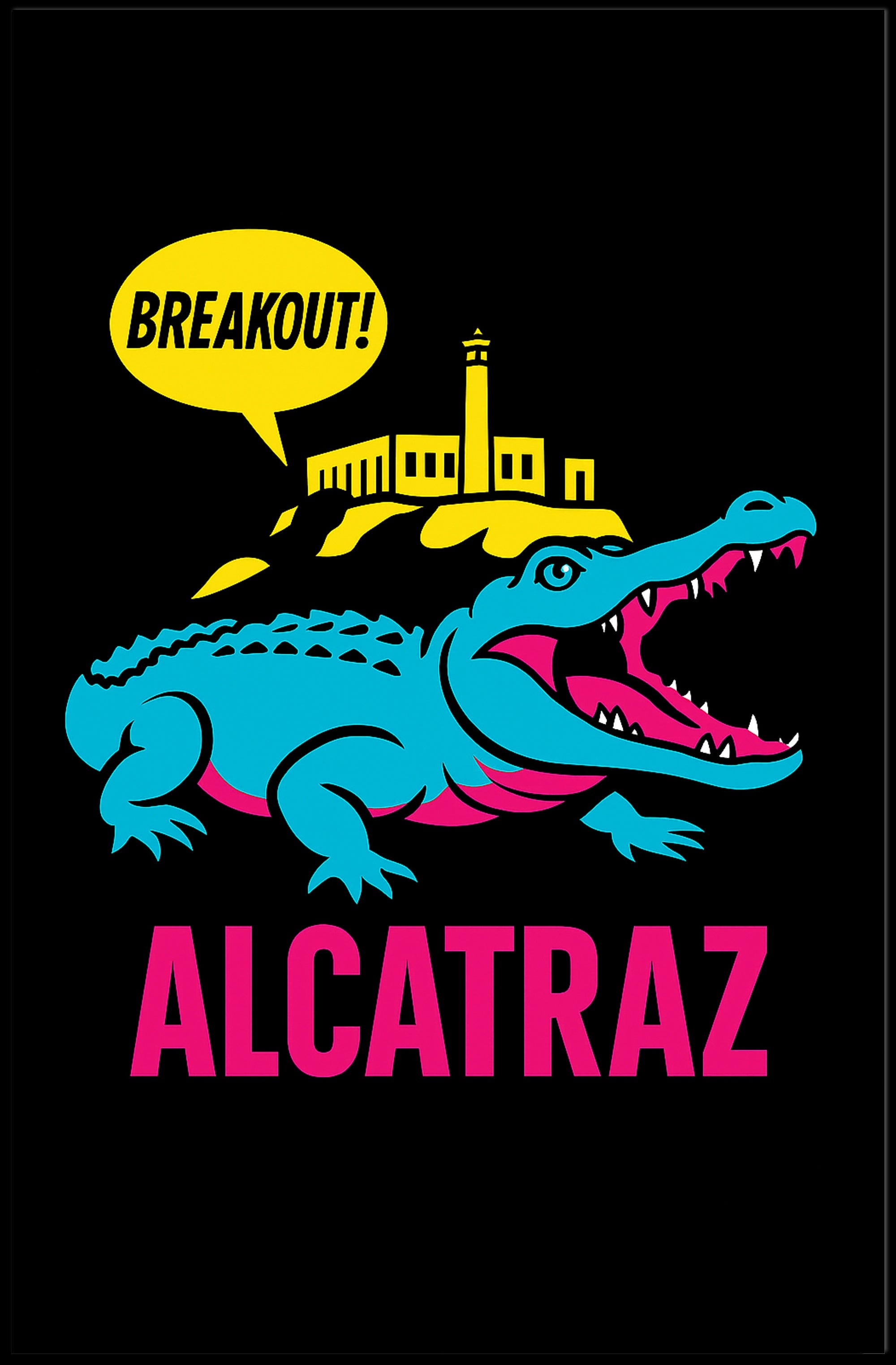 Breakout from Alcatraz Poster PosterGoat