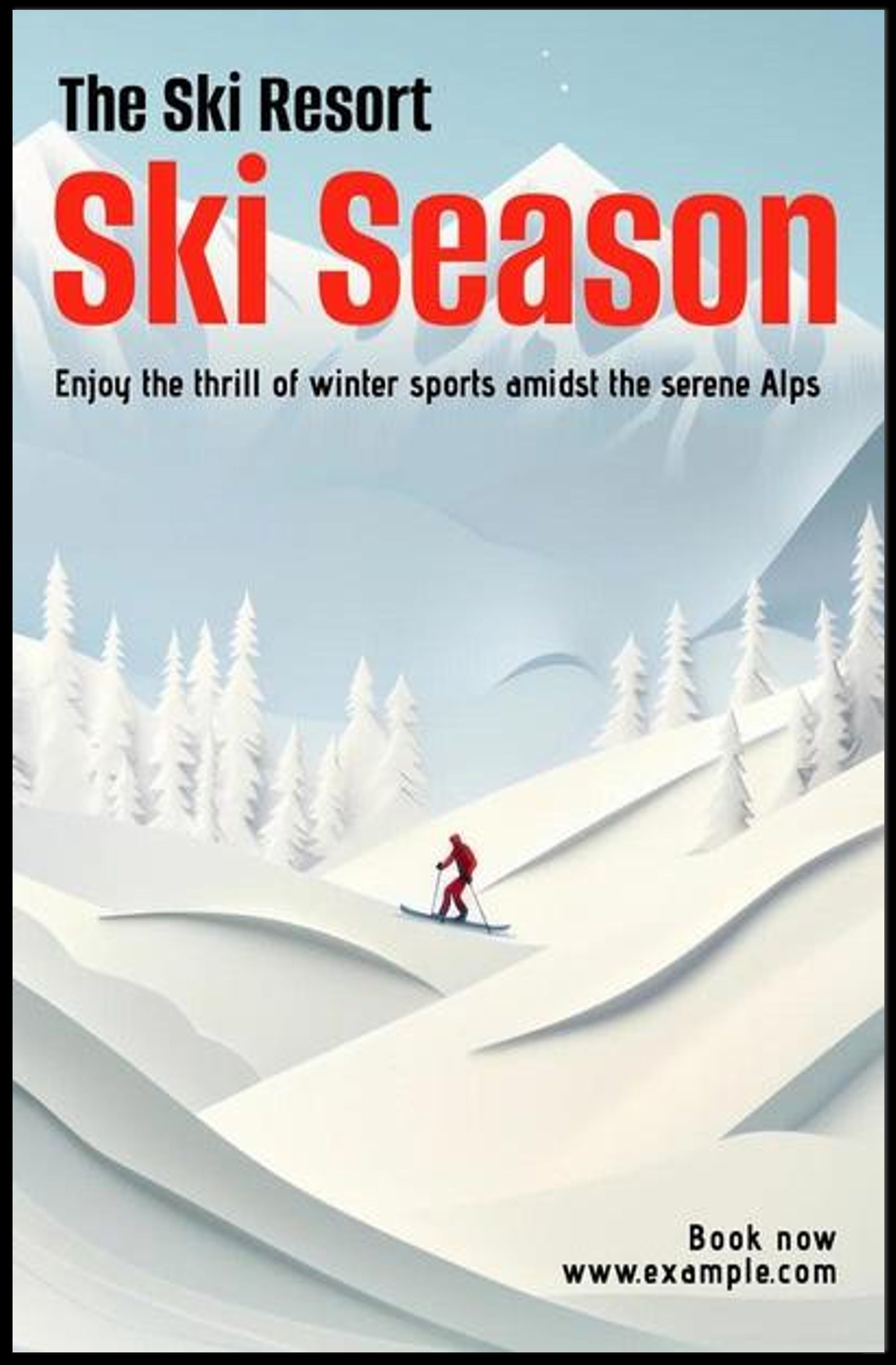 Ski Season at The Ski Resort Poster PosterGoat