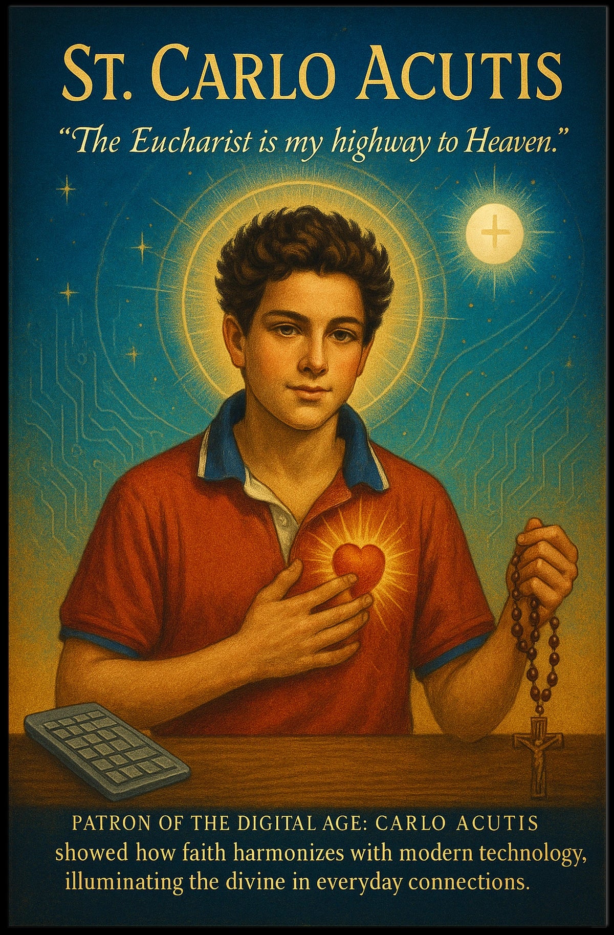 Carlo Acutis Patron of the Digital Age Poster