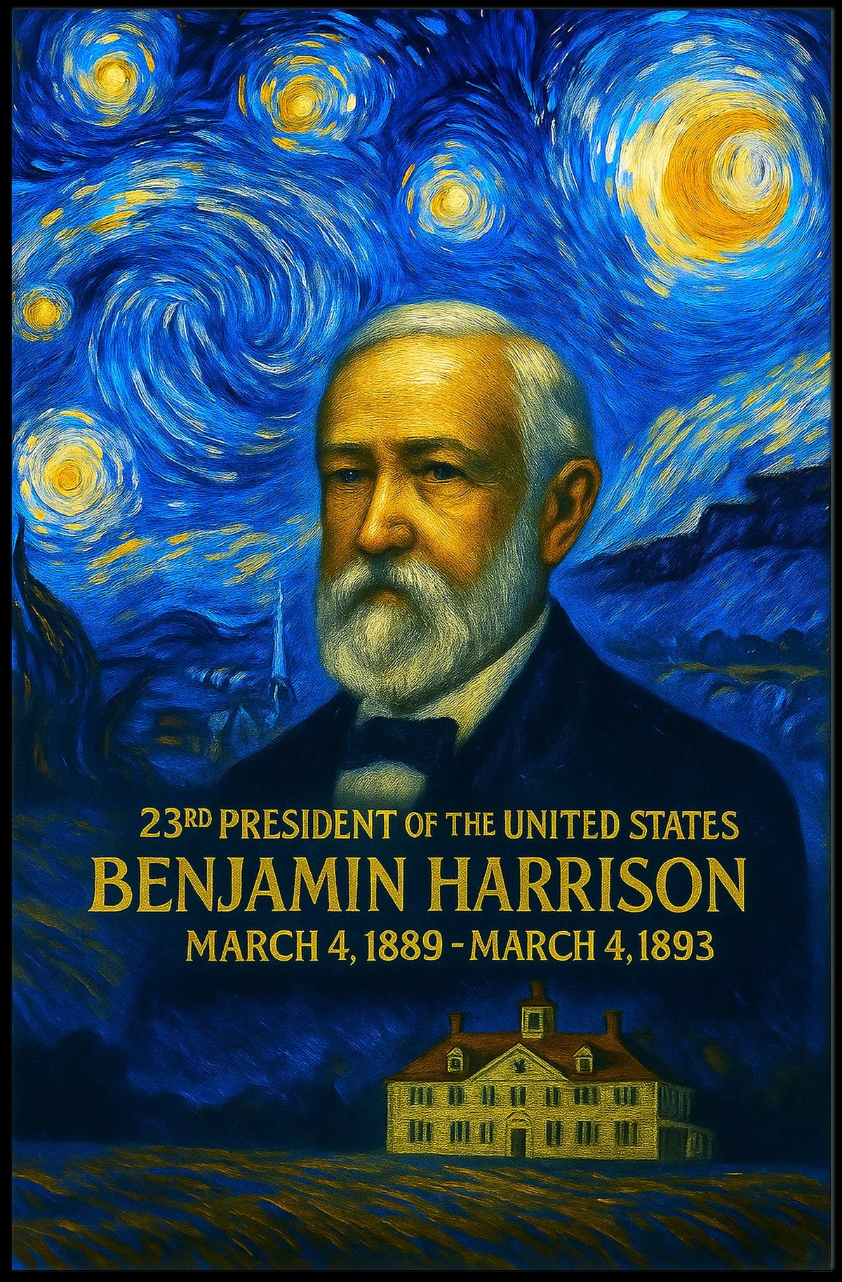 Benjamin Harrison 23rd President of the United States Presidential Masterpiece Series Poster
